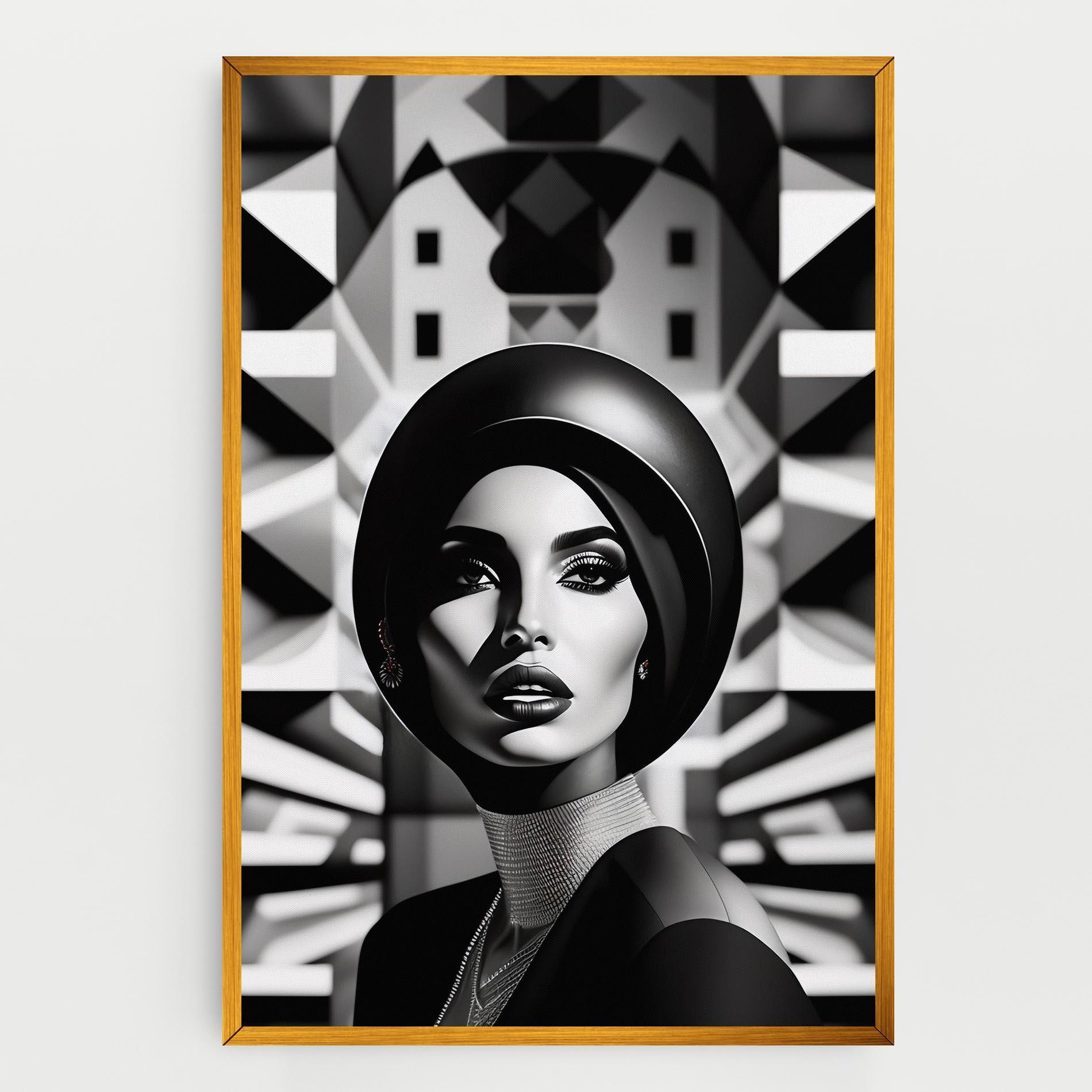 Vászonkép Big Black Hat mockup 0