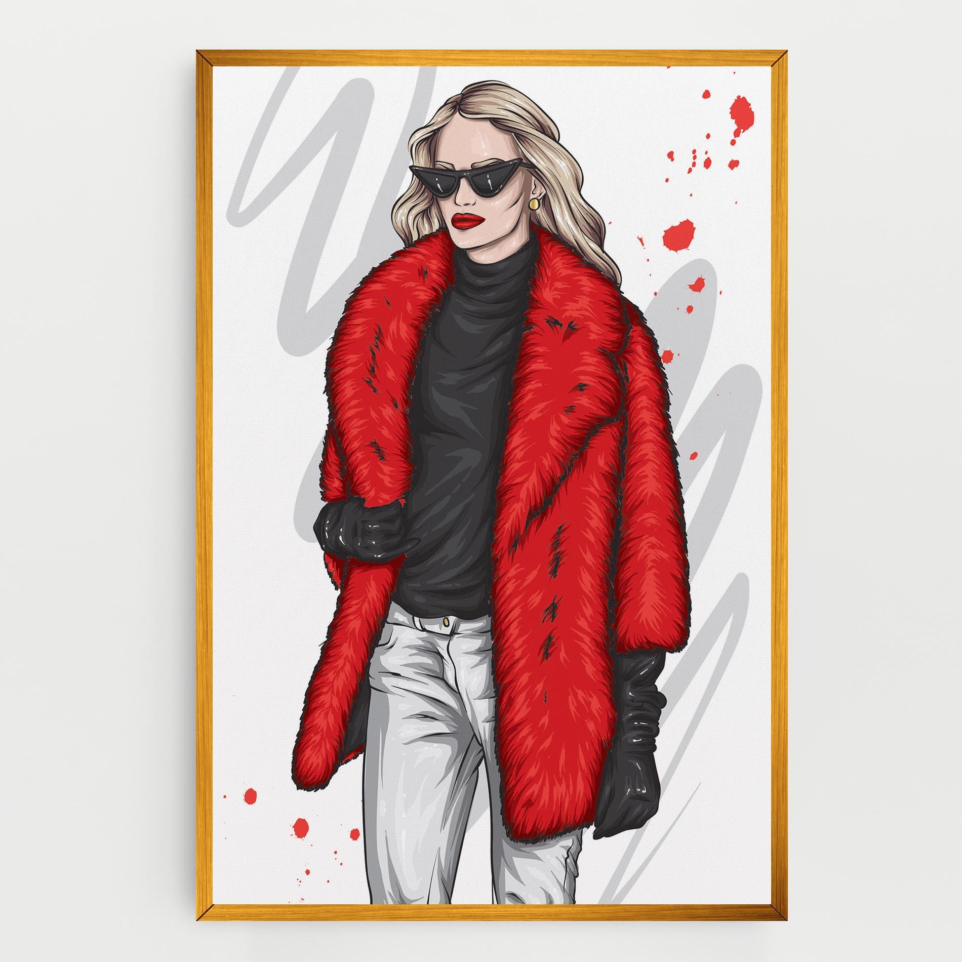 Vászonkép Black Blouse Woman mockup 0