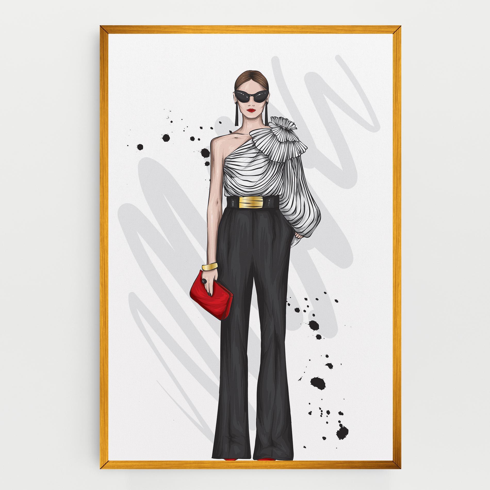 Vászonkép Tall Black Pants mockup 0