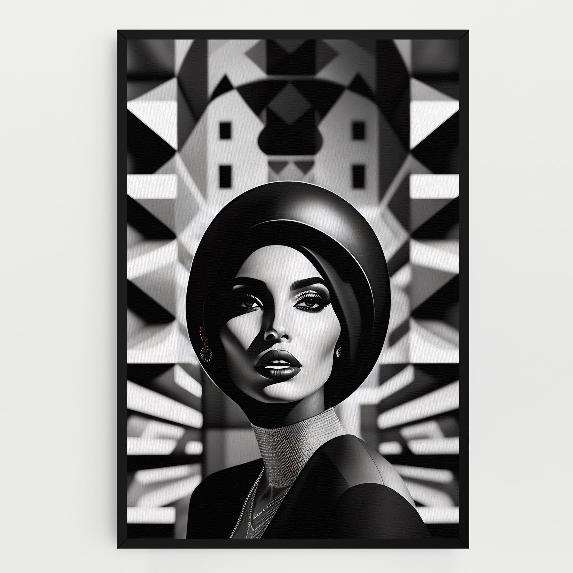 Vászonkép Big Black Hat mockup 0