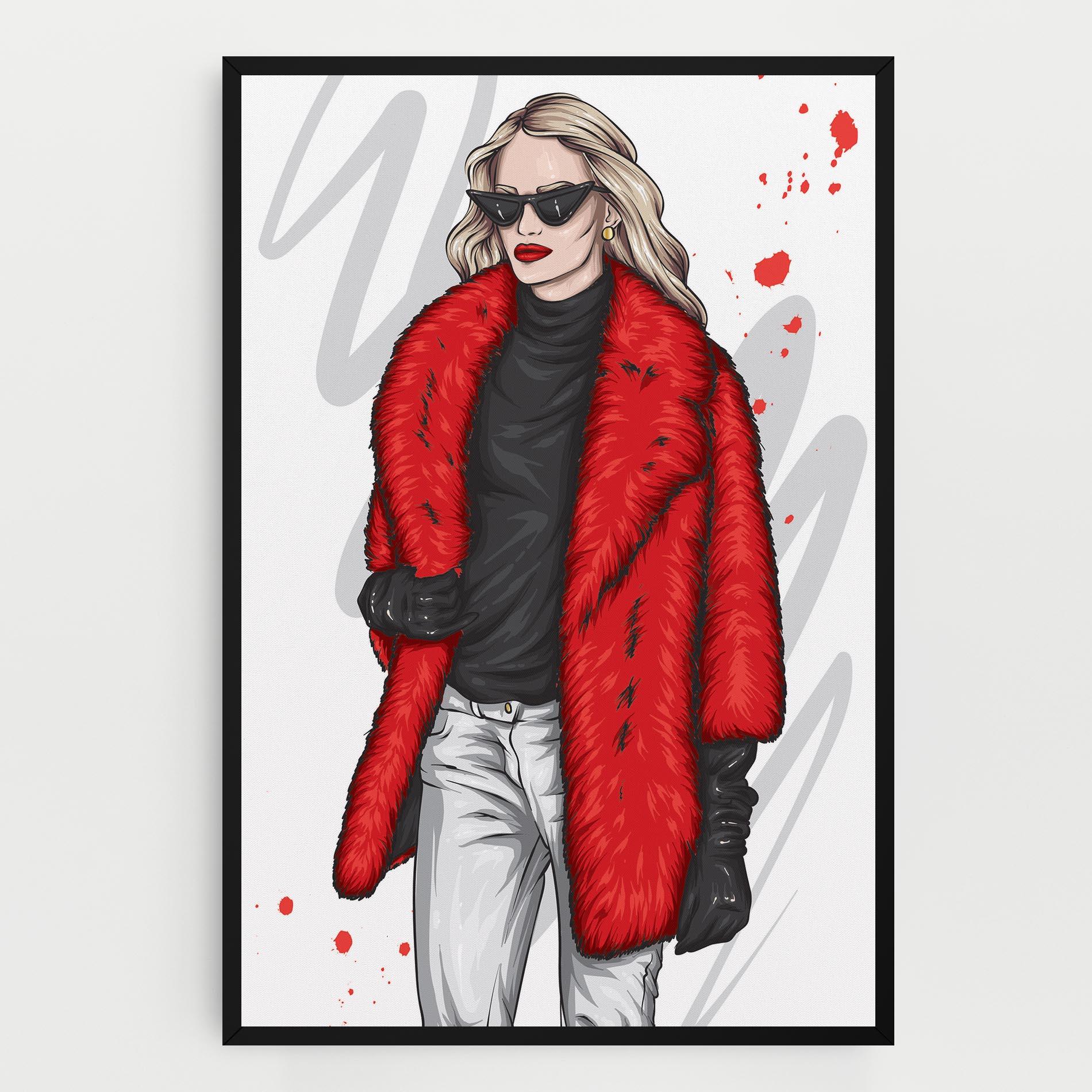 Vászonkép Black Blouse Woman mockup 0