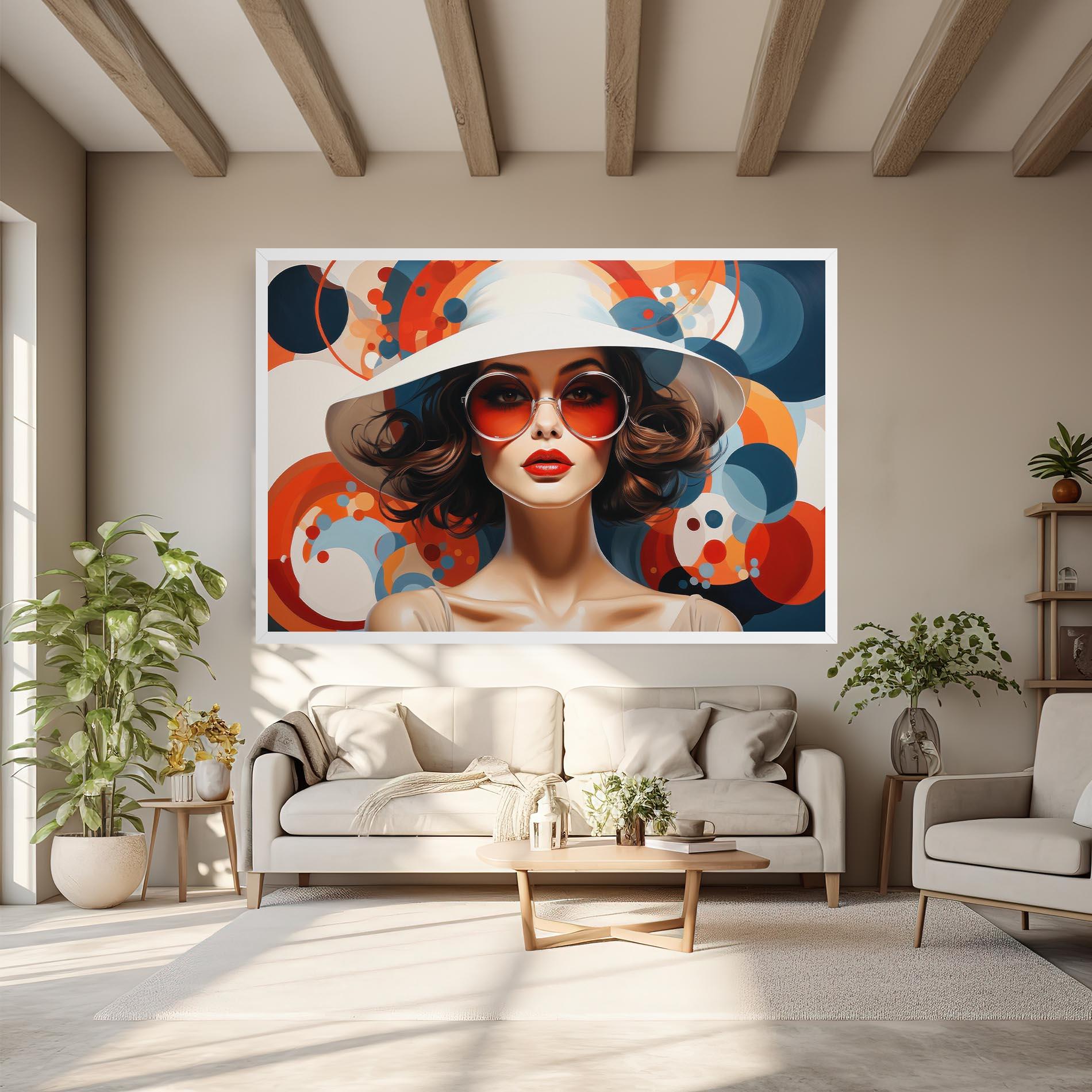 Vászonkép Big Glasses Woman mockup 6