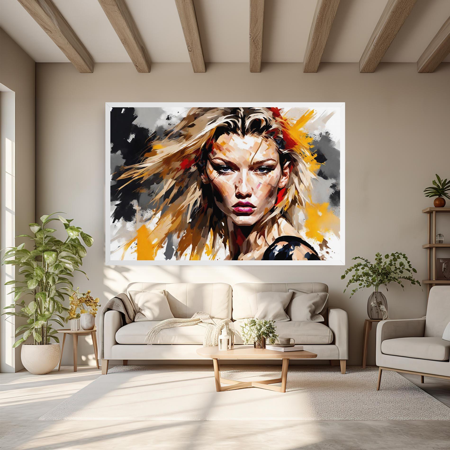 Vászonkép Blond Hair Splash mockup 6