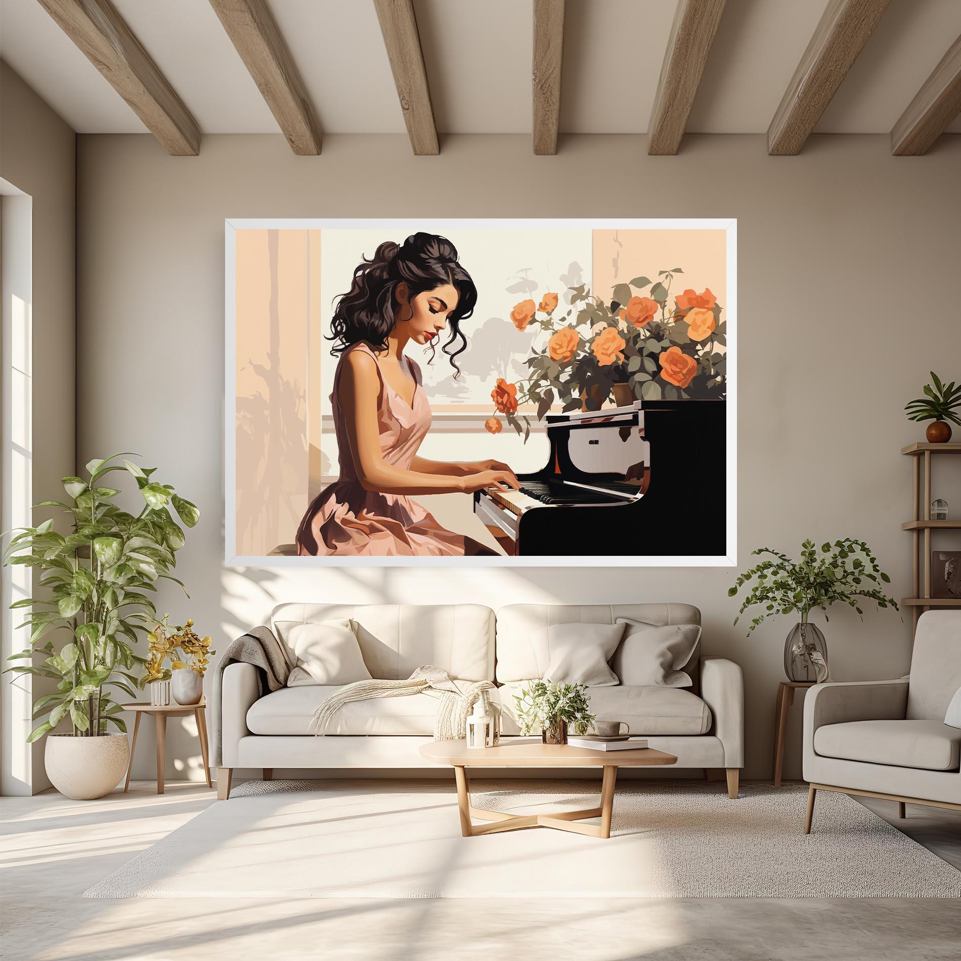 Vászonkép Singer Painting mockup 6