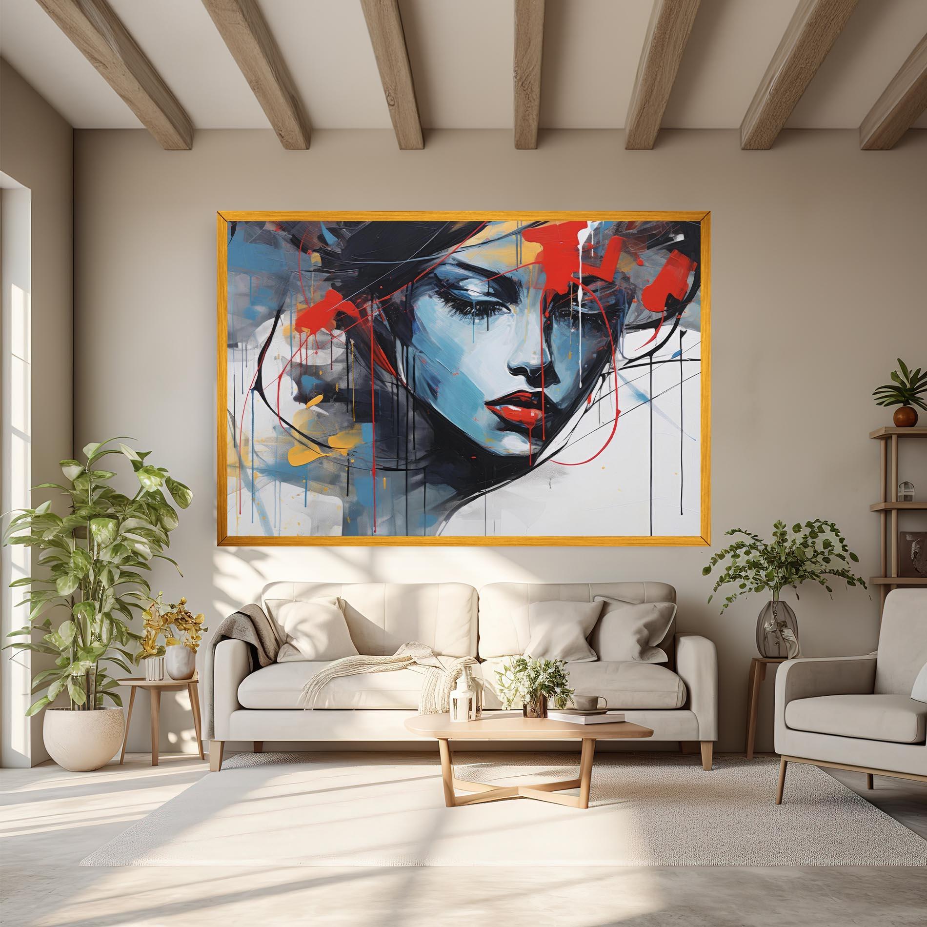 Vászonkép Edgy Woman mockup 6