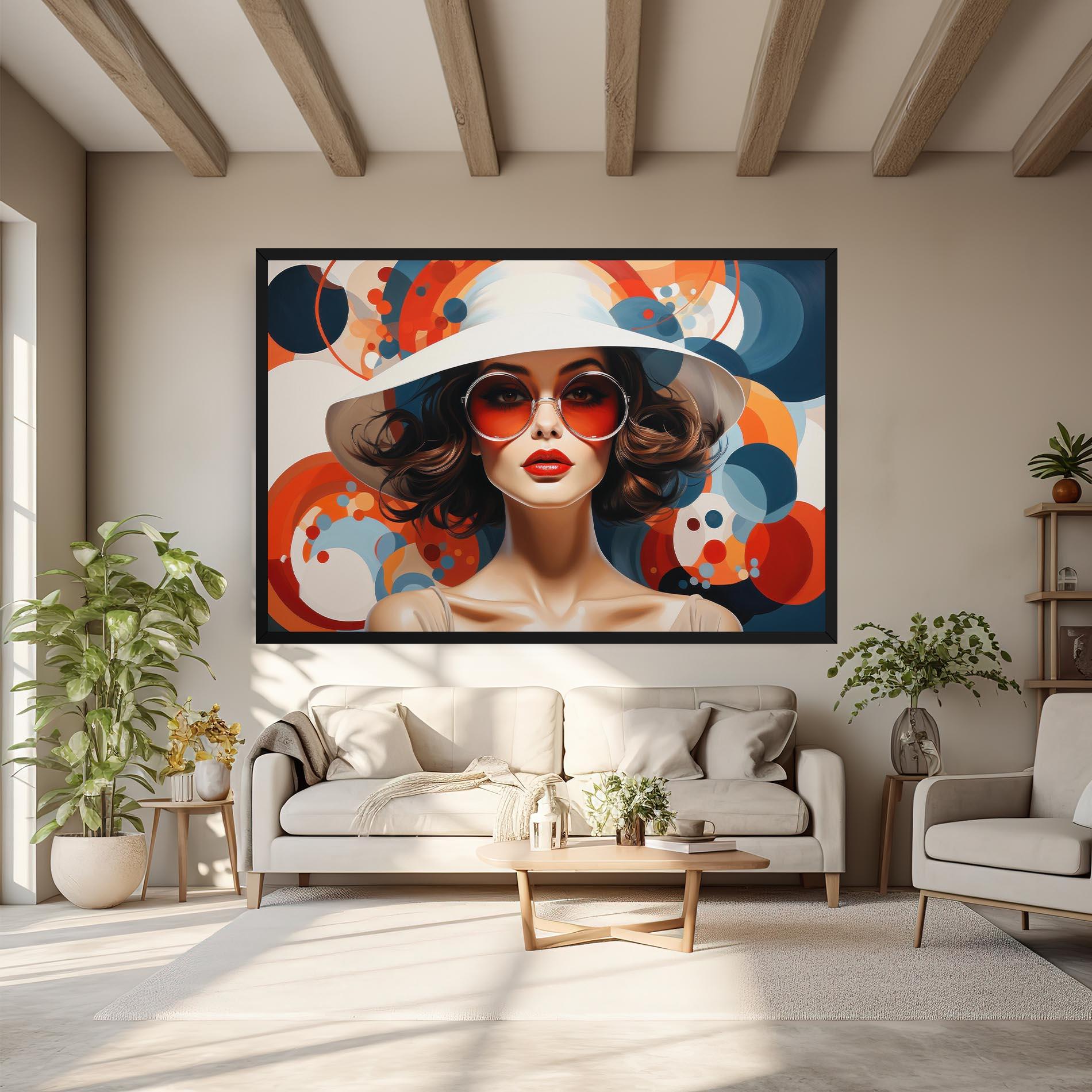 Vászonkép Big Glasses Woman mockup 6