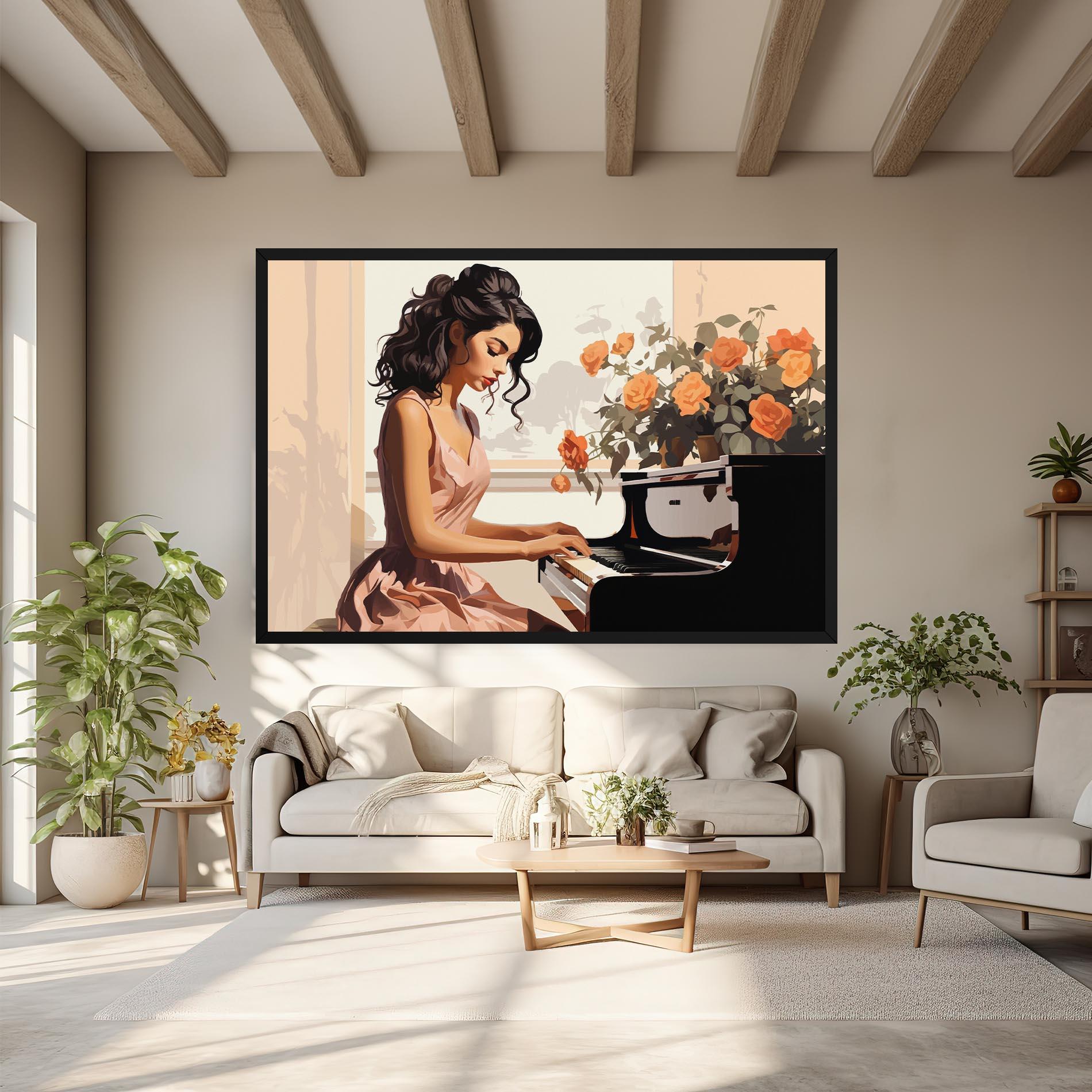 Vászonkép Singer Painting mockup 6