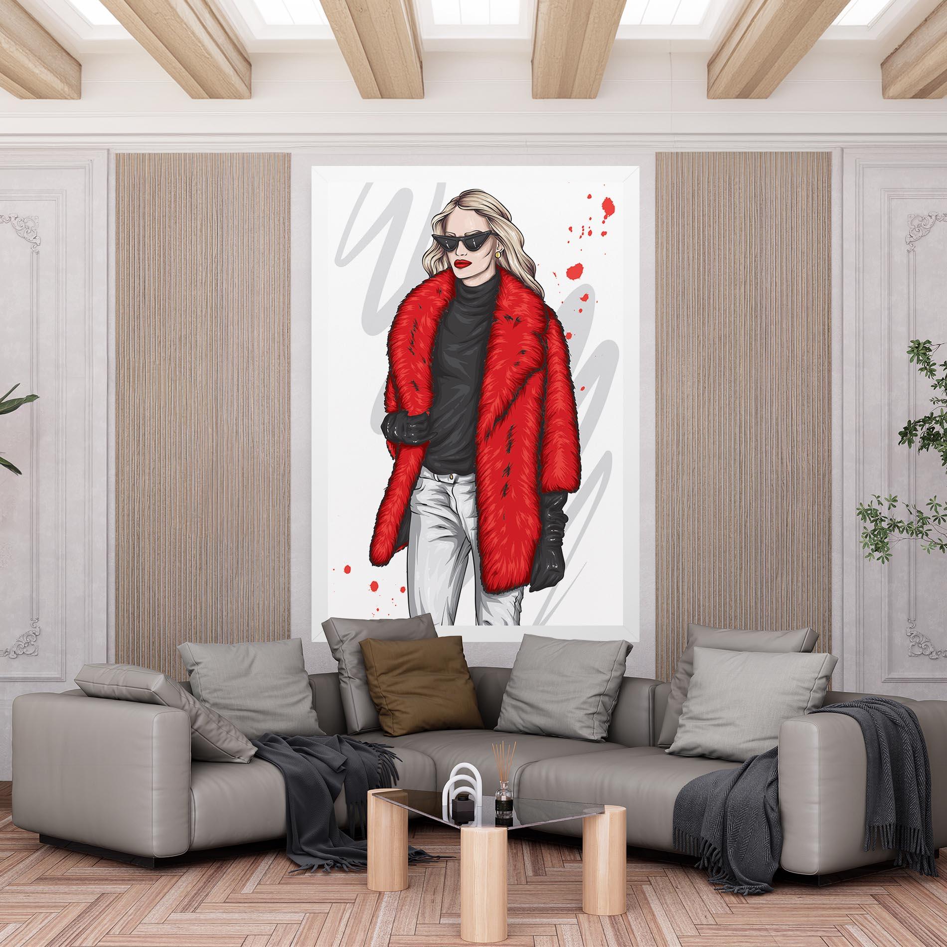 Vászonkép Black Blouse Woman mockup 6