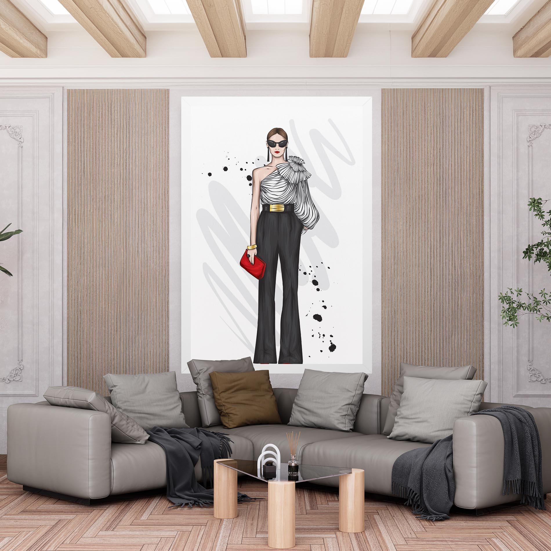 Vászonkép Tall Black Pants mockup 6