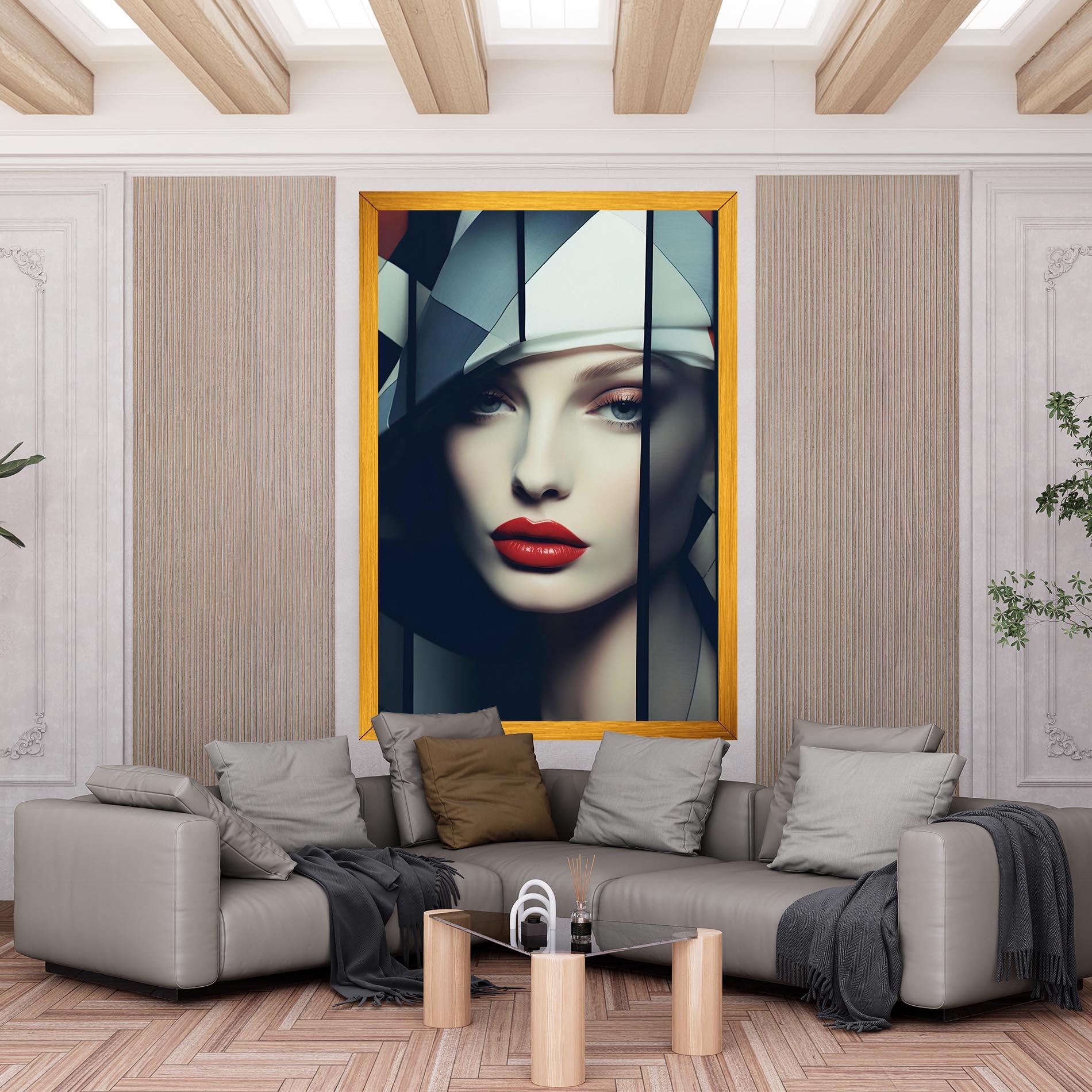 Vászonkép Big Juicy Lips Woman mockup 6