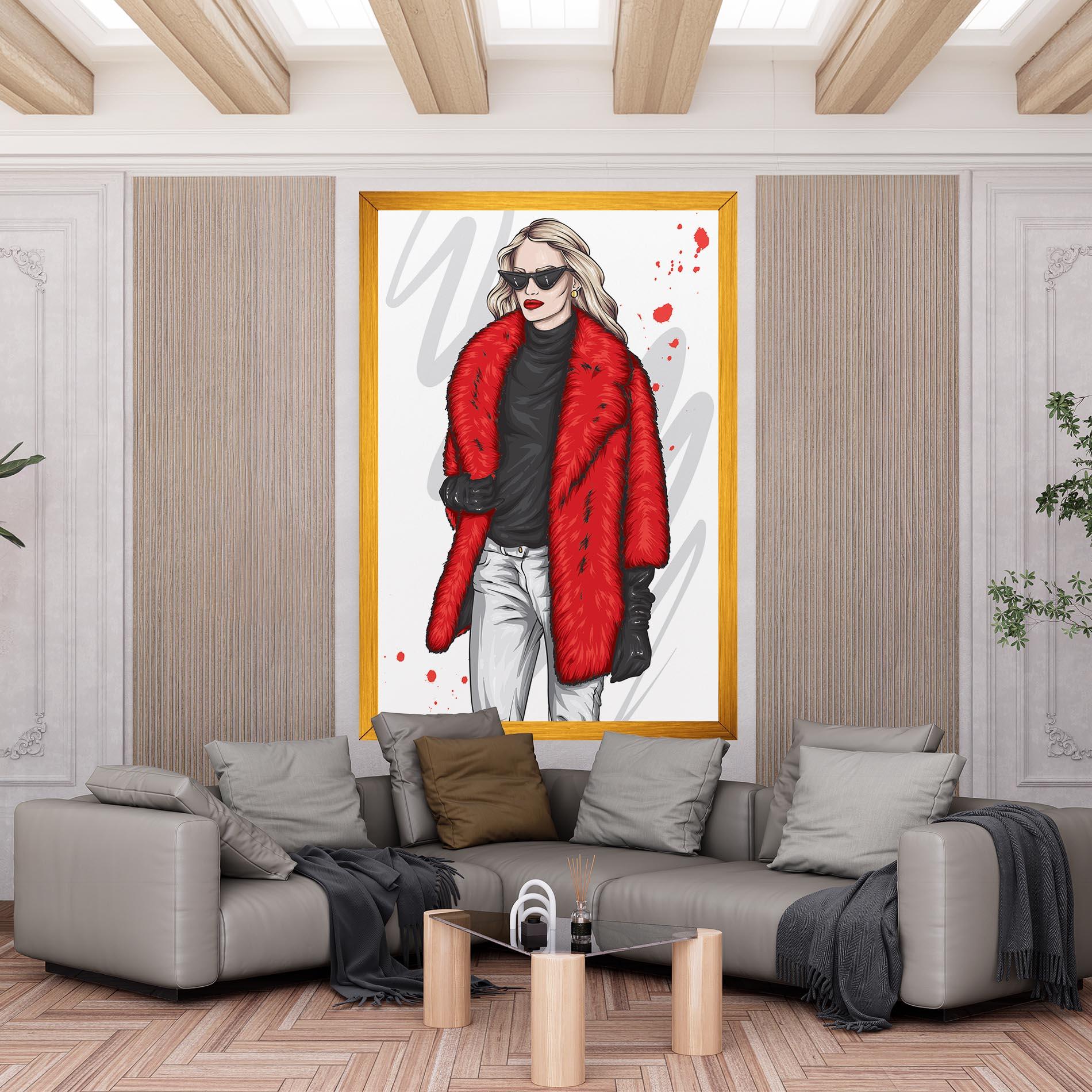 Vászonkép Black Blouse Woman mockup 6