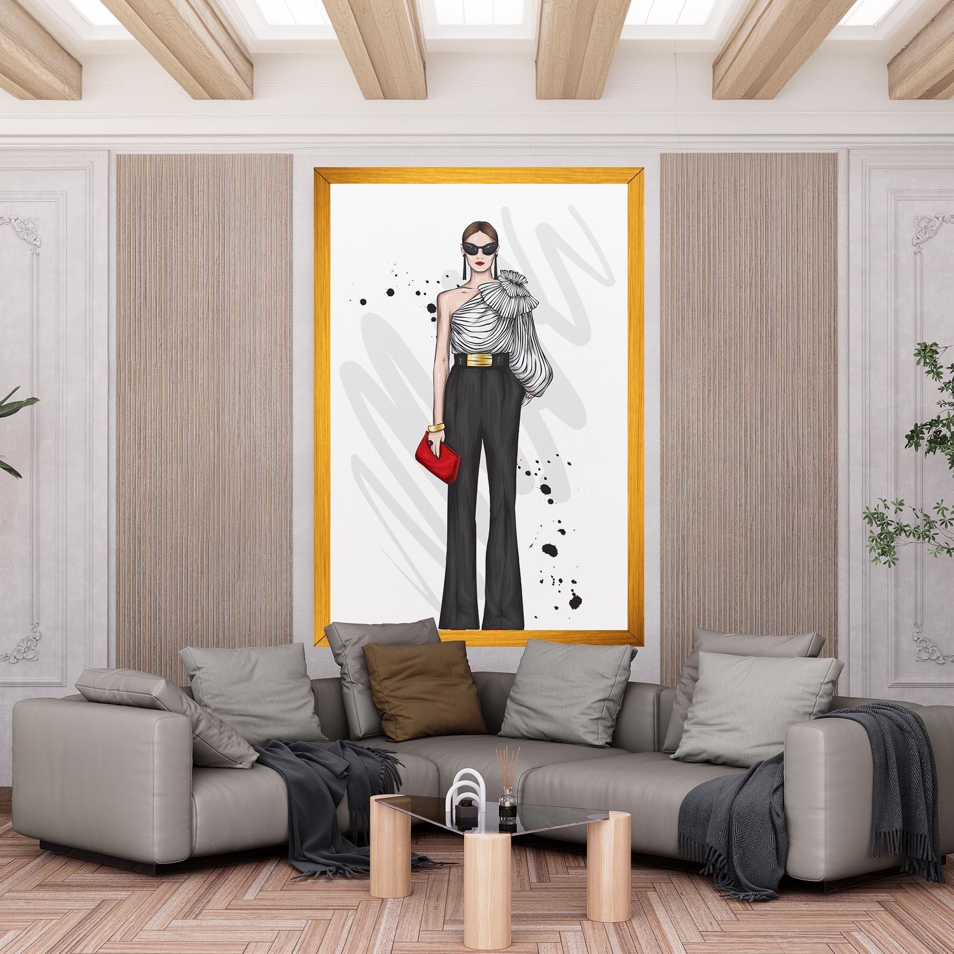 Vászonkép Tall Black Pants mockup 6