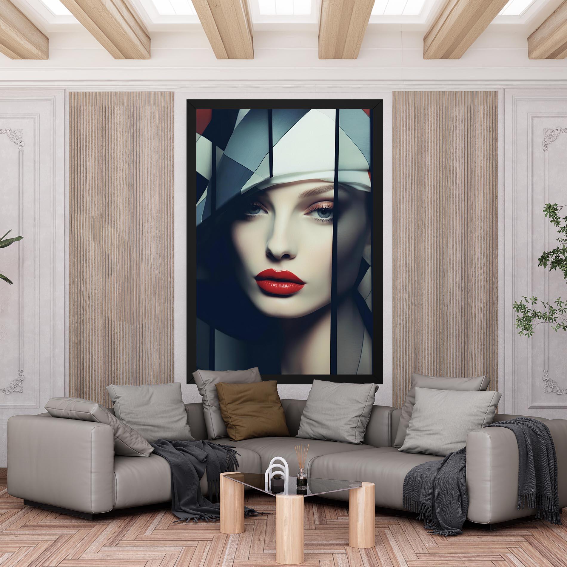 Vászonkép Big Juicy Lips Woman mockup 6