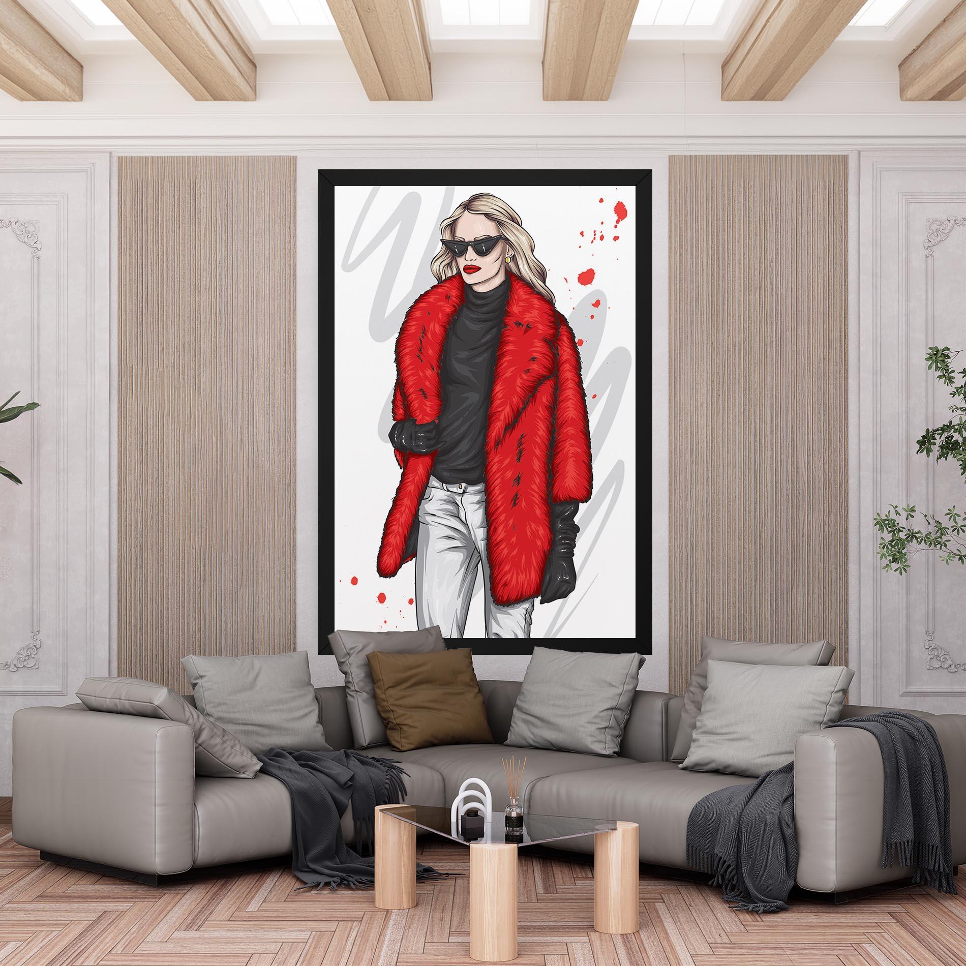 Vászonkép Black Blouse Woman mockup 6