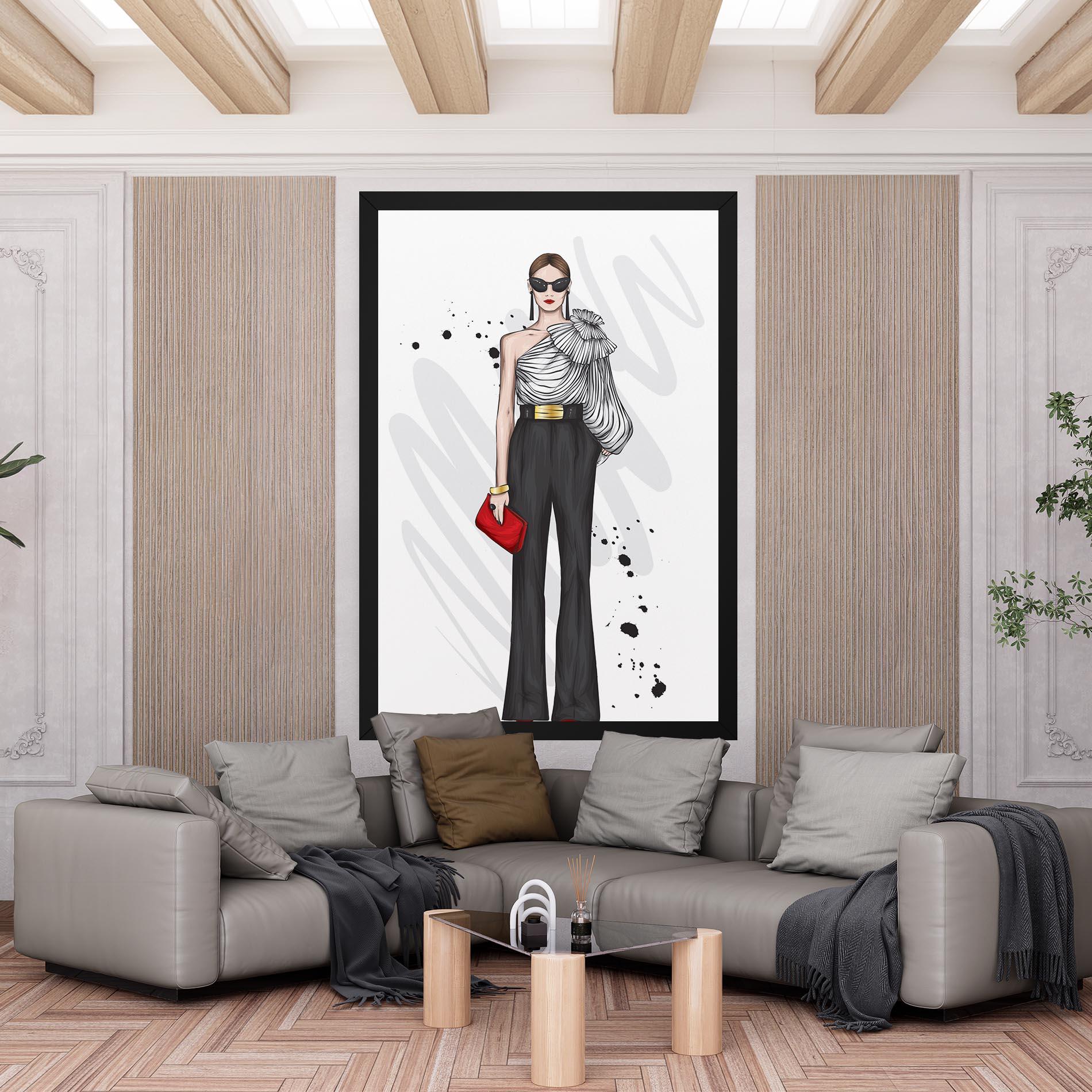 Vászonkép Tall Black Pants mockup 6