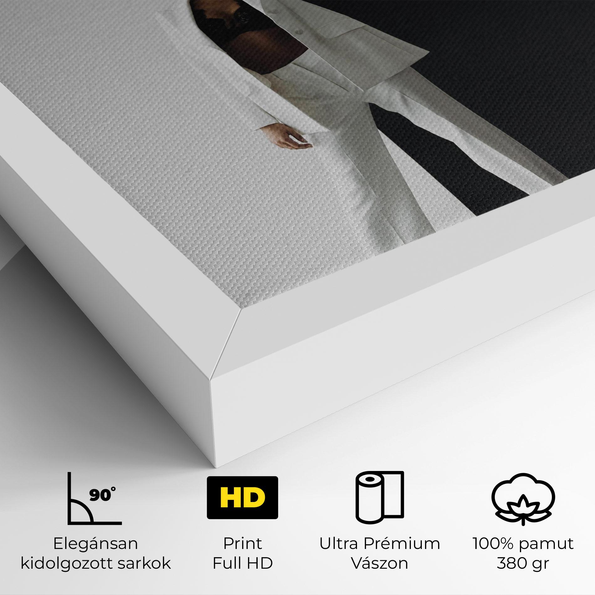 Vászonkép African Girl White Outfit mockup 4