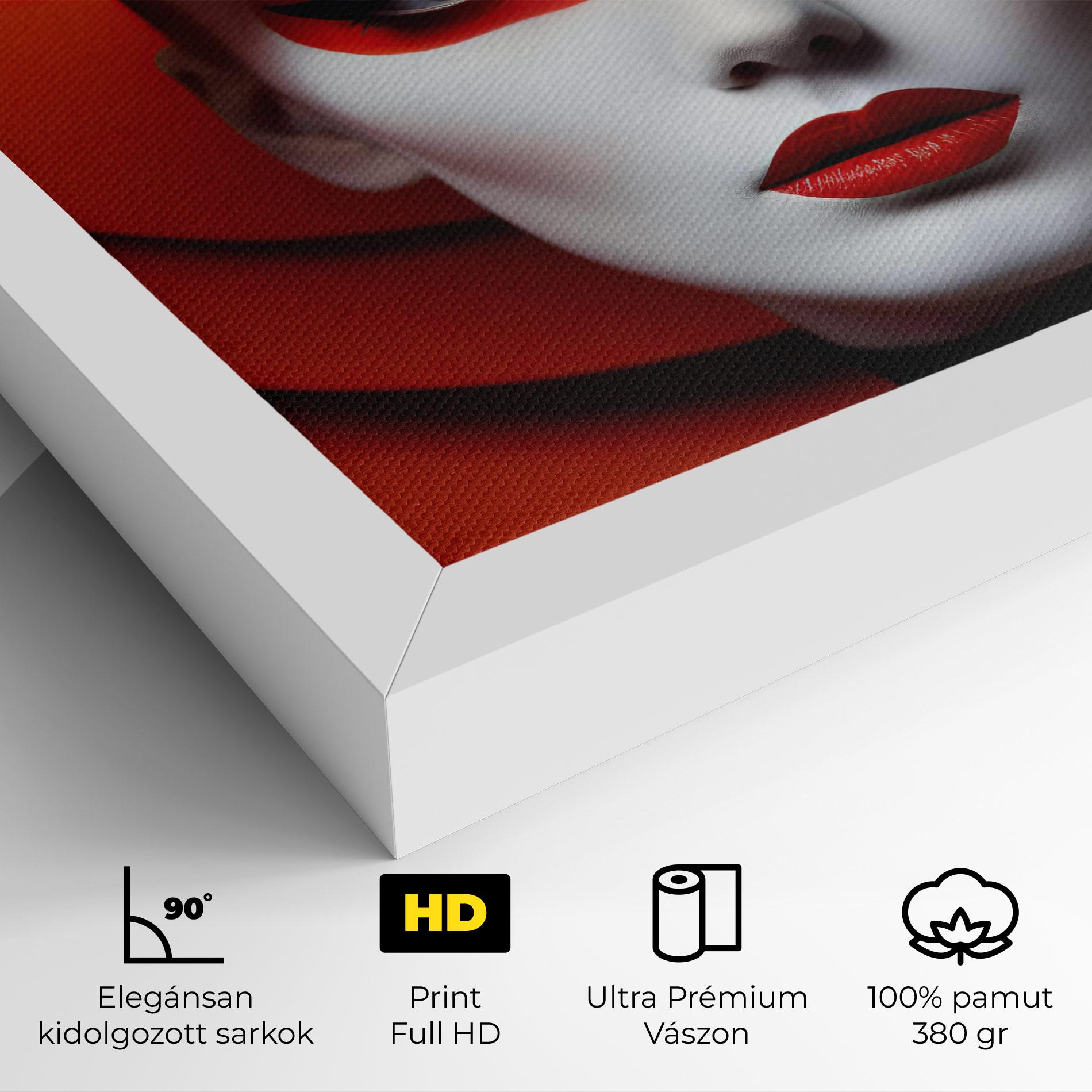 Vászonkép Red Black Woman Art mockup 4
