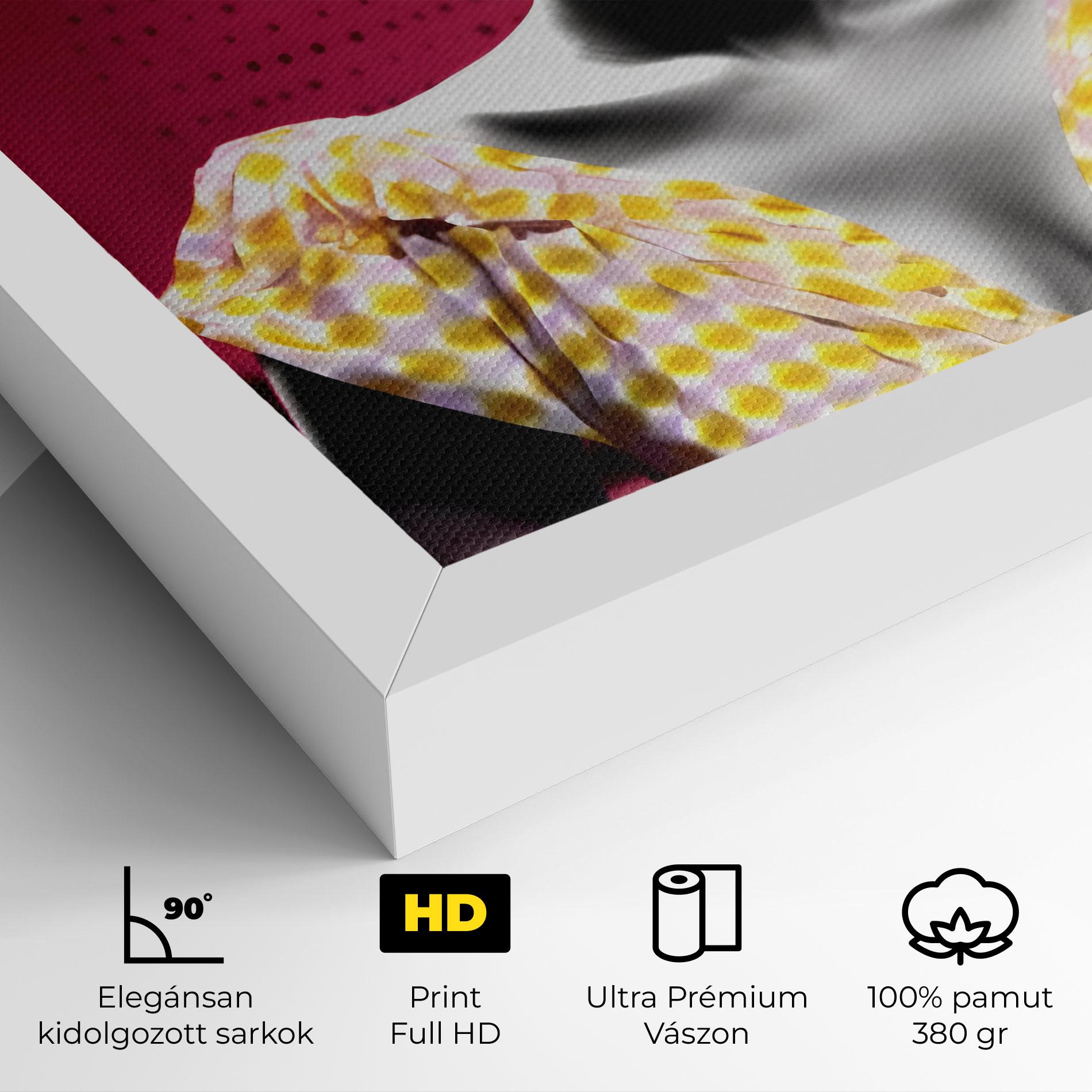 Vászonkép Yellow Dress On Pink mockup 4