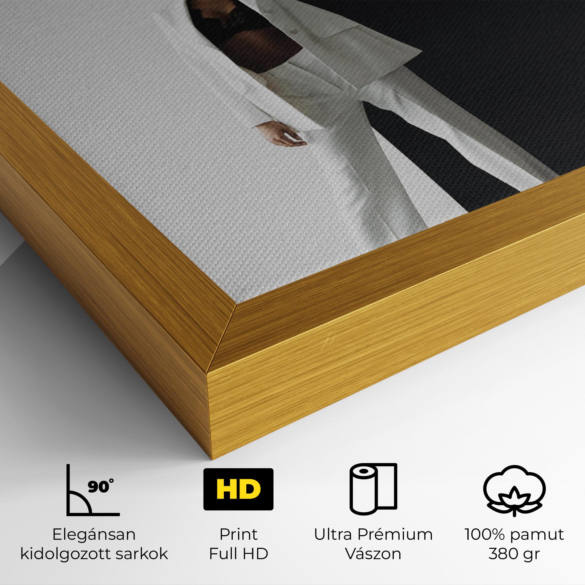 Vászonkép African Girl White Outfit mockup 4