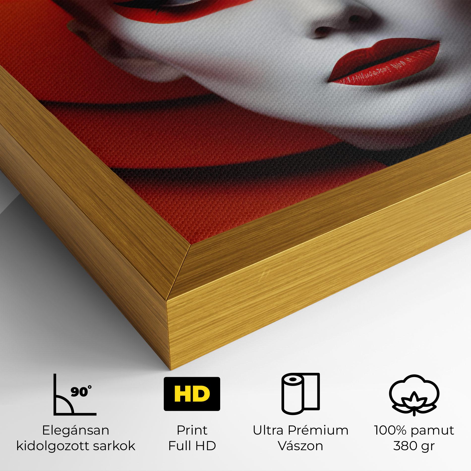 Vászonkép Red Black Woman Art mockup 4