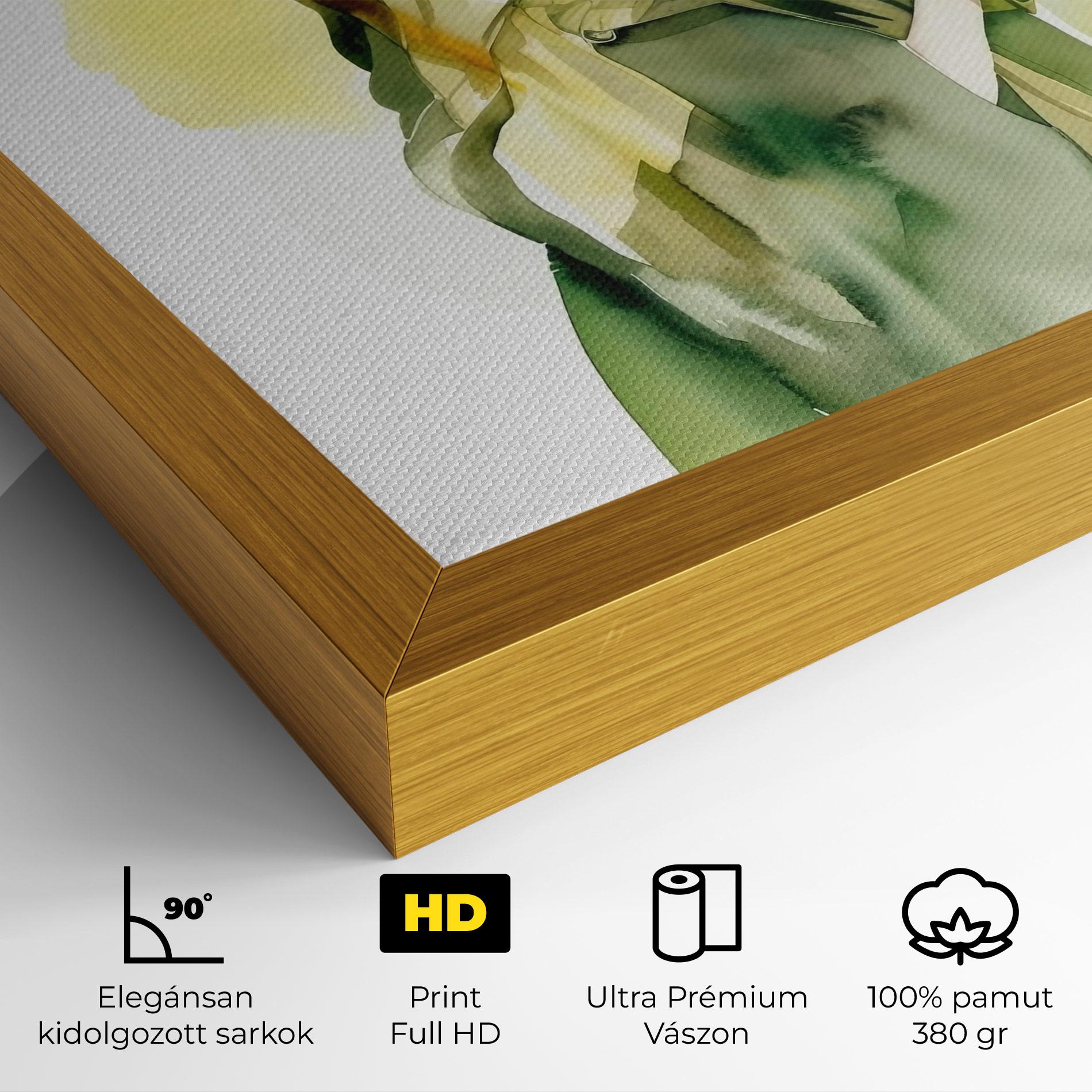 Vászonkép Woman Green Fashion mockup 4