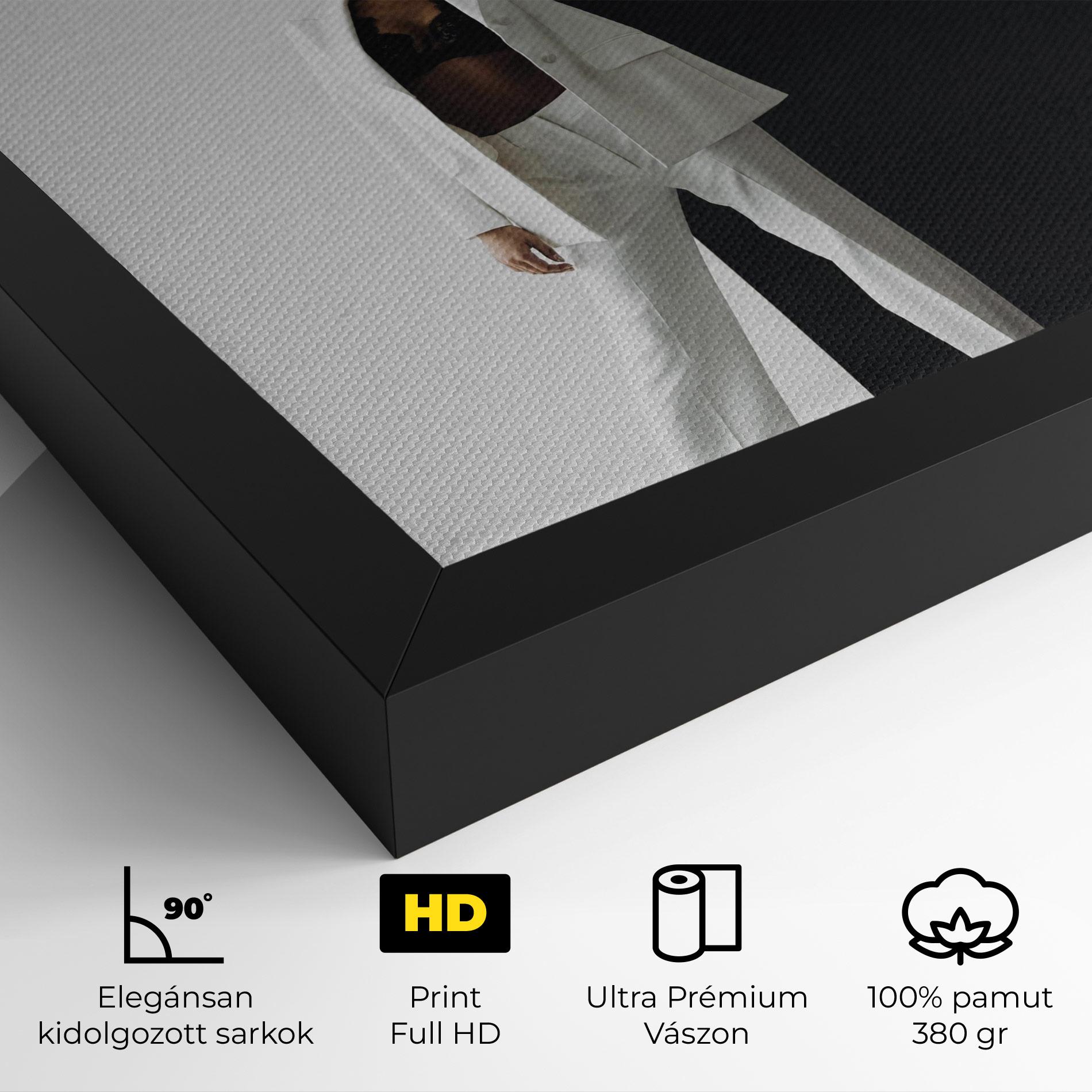 Vászonkép African Girl White Outfit mockup 4