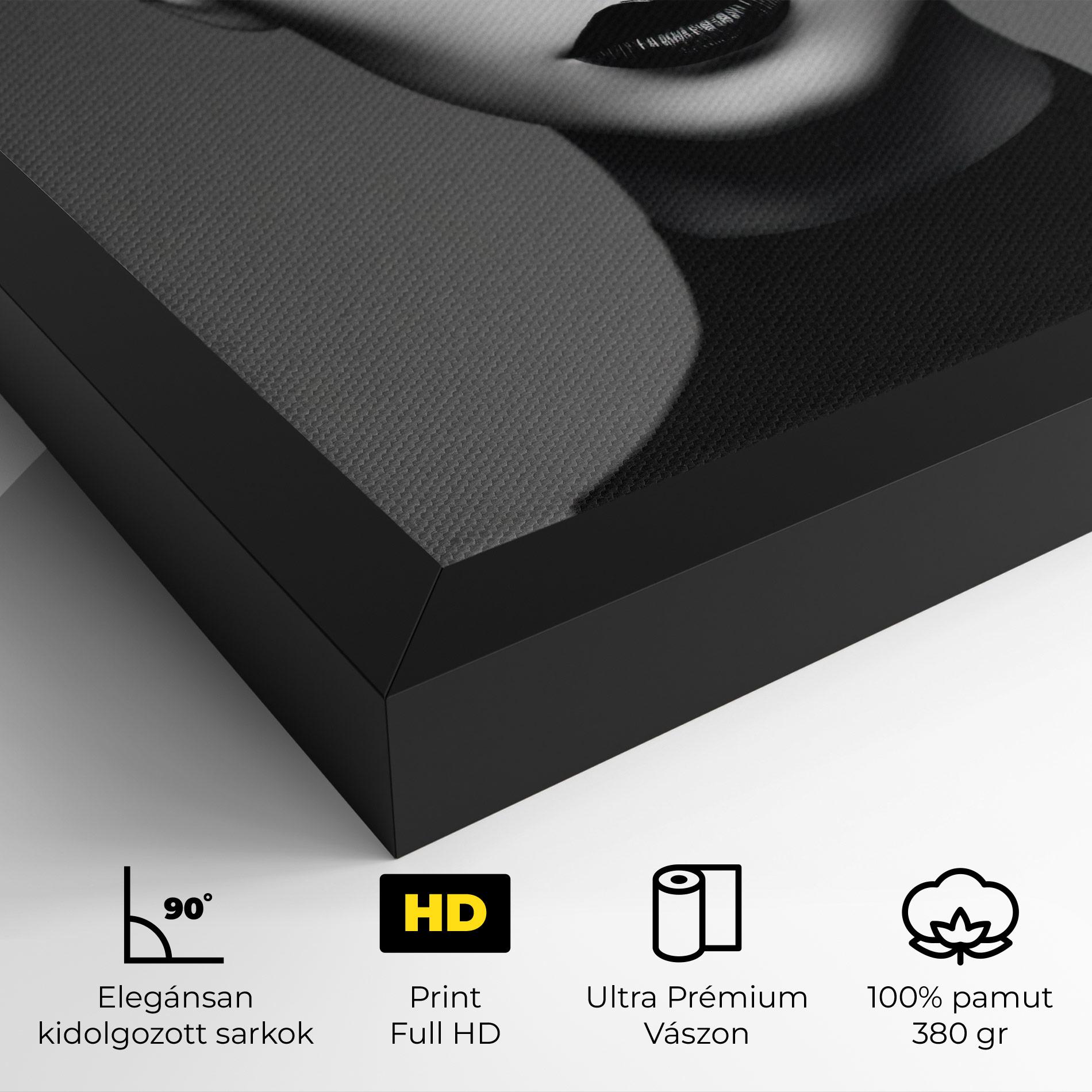 Vászonkép Black Lines On Face mockup 4