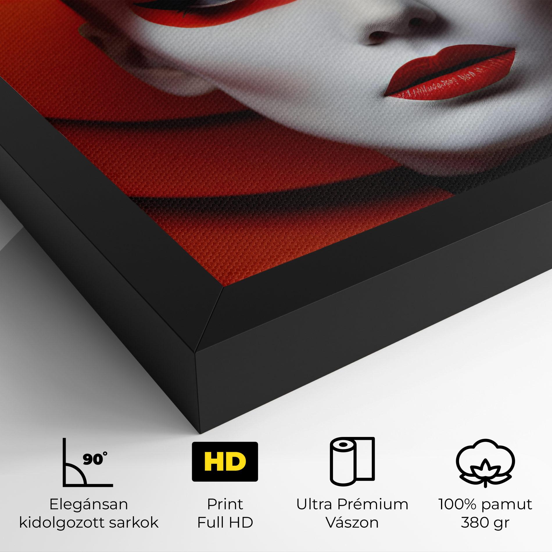 Vászonkép Red Black Woman Art mockup 4
