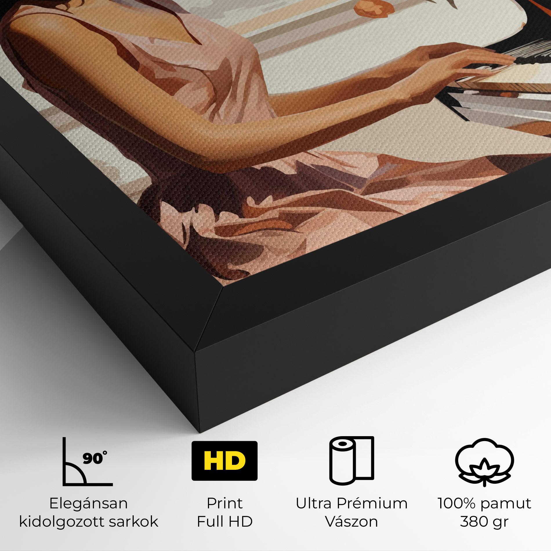 Vászonkép Singer Painting mockup 4