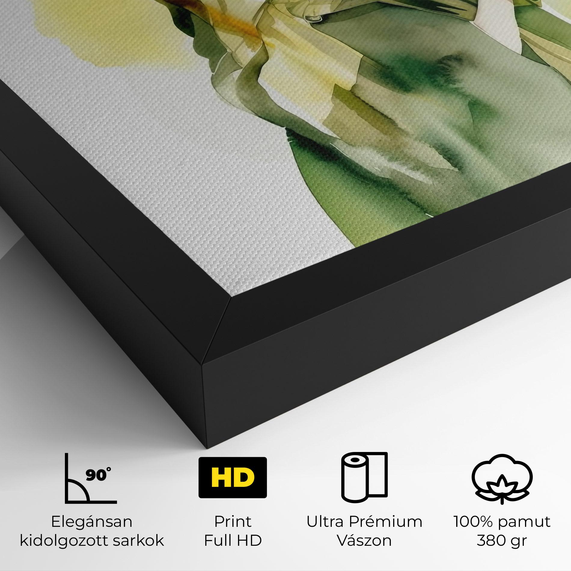 Vászonkép Woman Green Fashion mockup 4