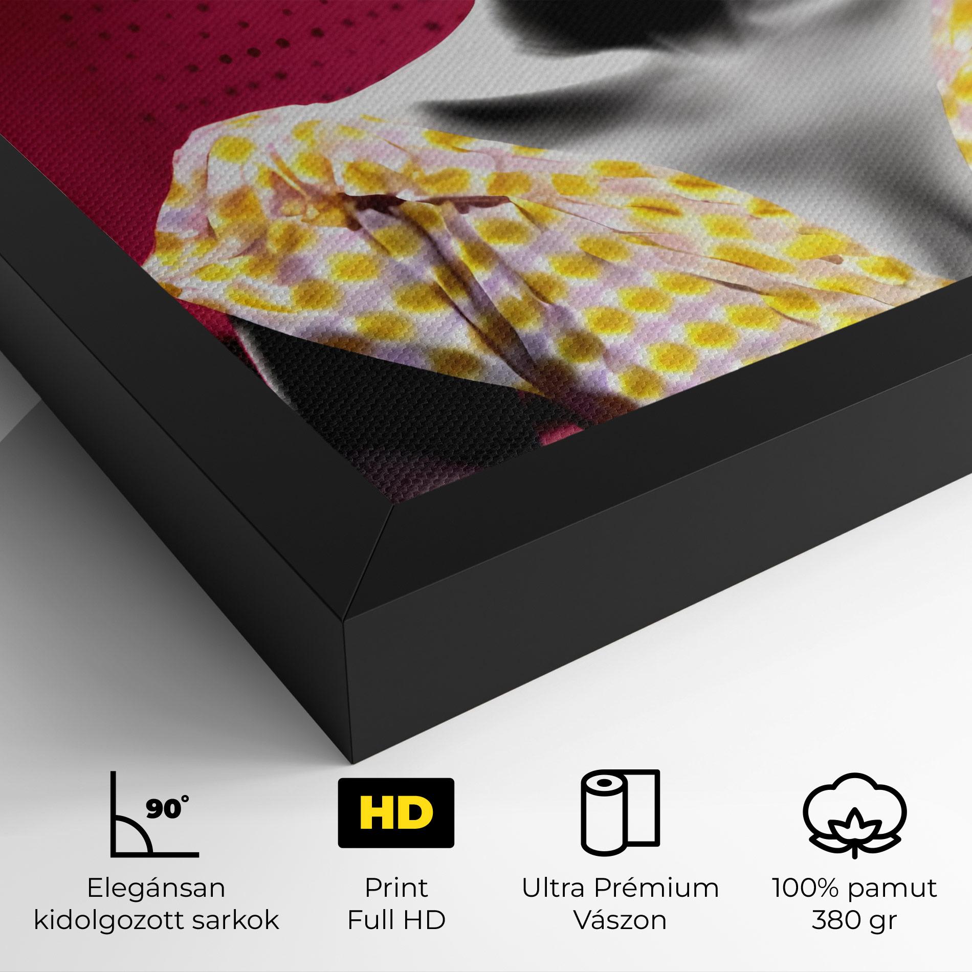 Vászonkép Yellow Dress On Pink mockup 4