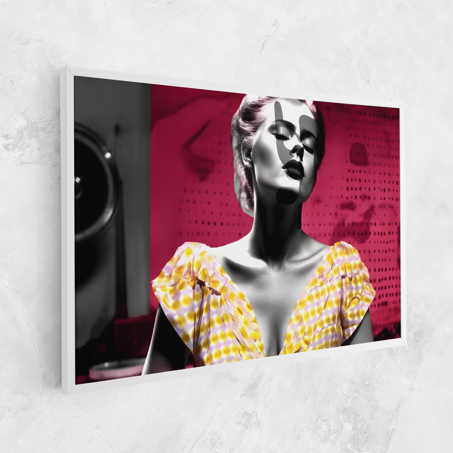 Vászonkép Yellow Dress On Pink mockup 1