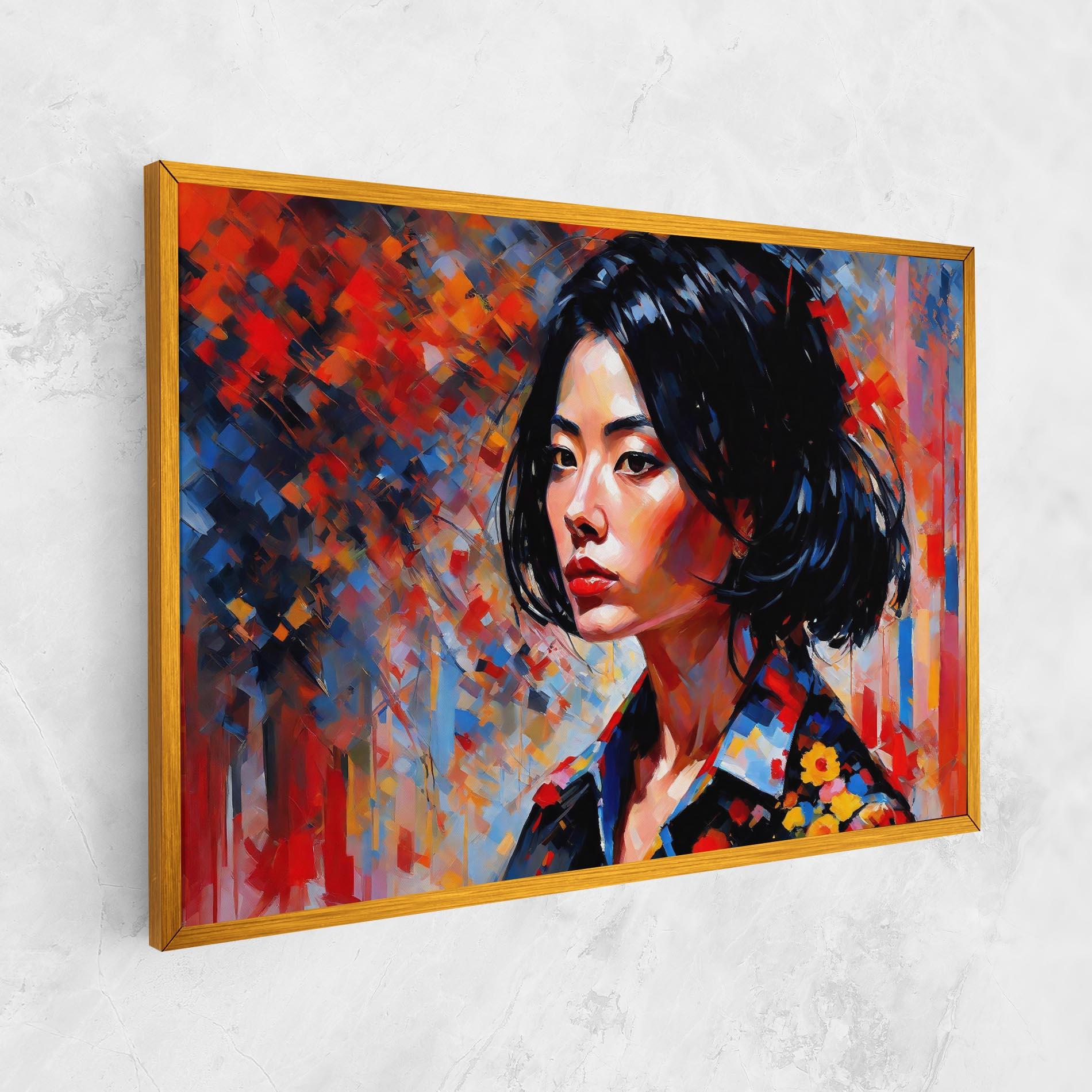 Vászonkép Beautiful Asian Woman mockup 1