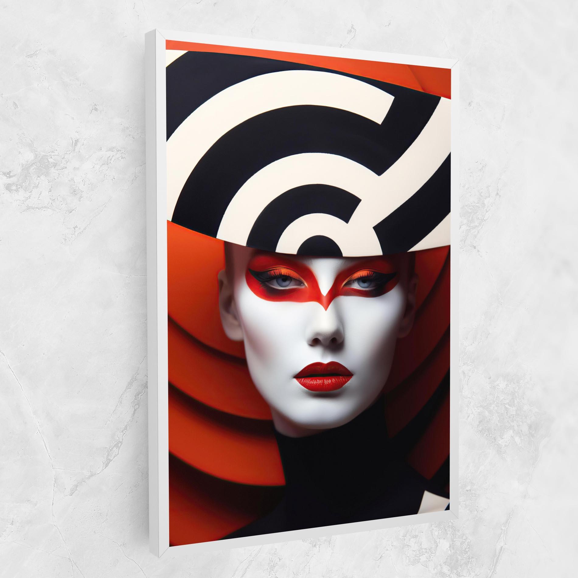 Vászonkép Red Black Woman Art mockup 1