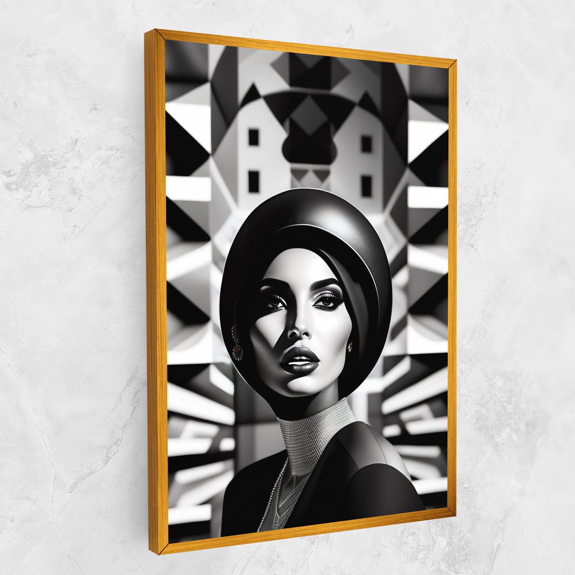 Vászonkép Big Black Hat mockup 1