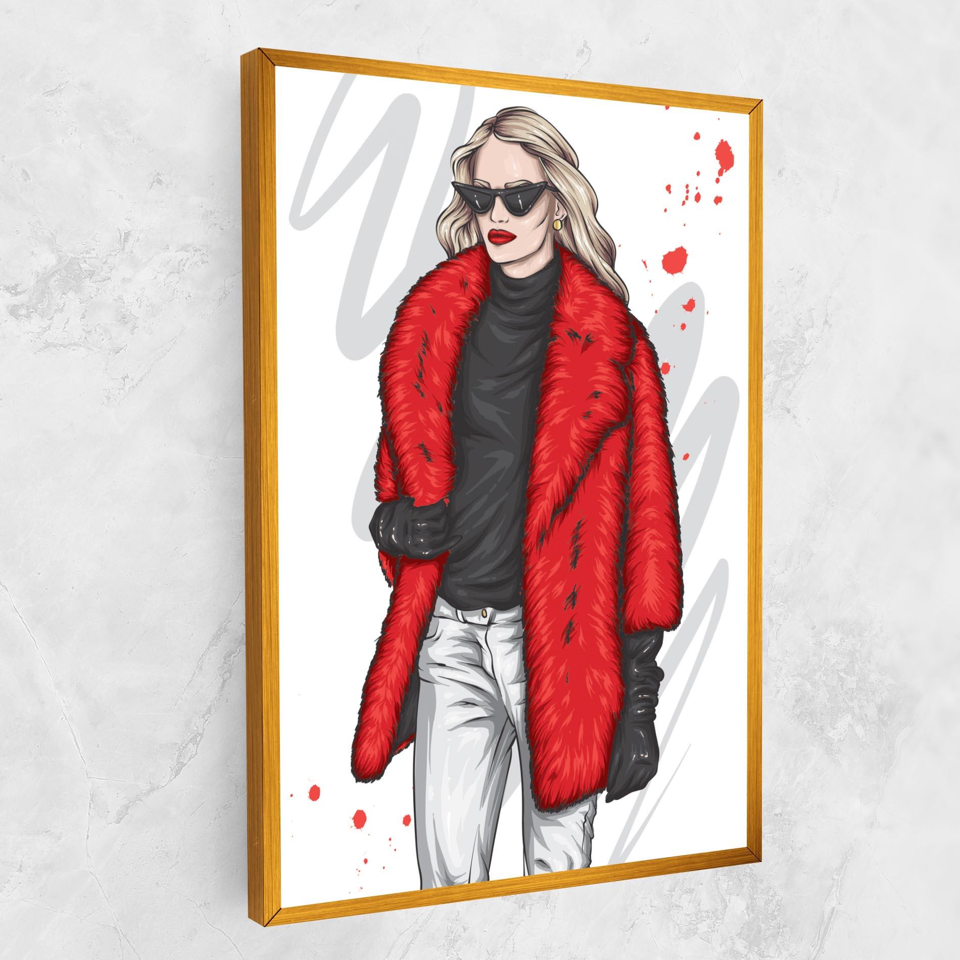 Vászonkép Black Blouse Woman mockup 1