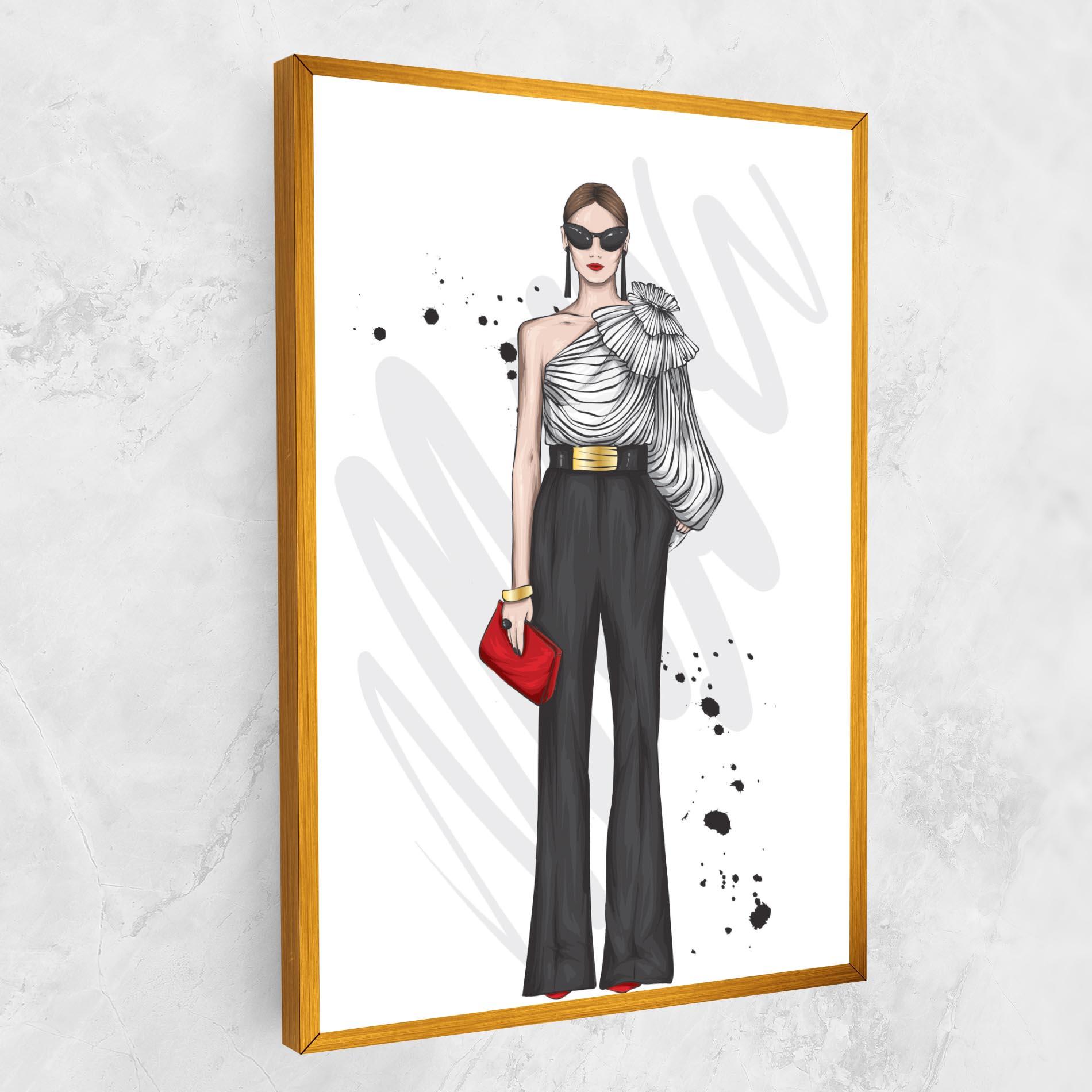 Vászonkép Tall Black Pants mockup 1