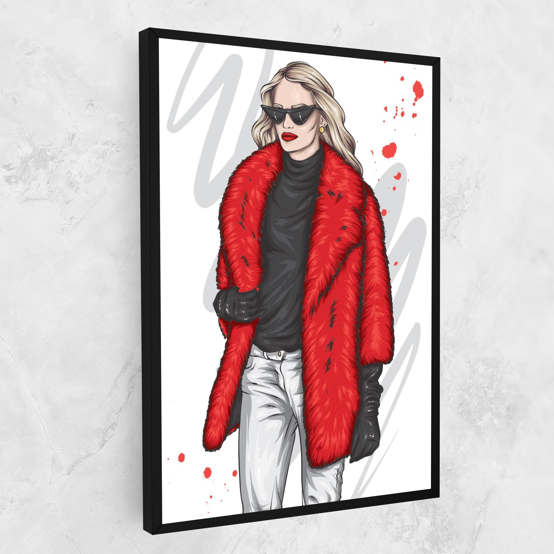 Vászonkép Black Blouse Woman mockup 1