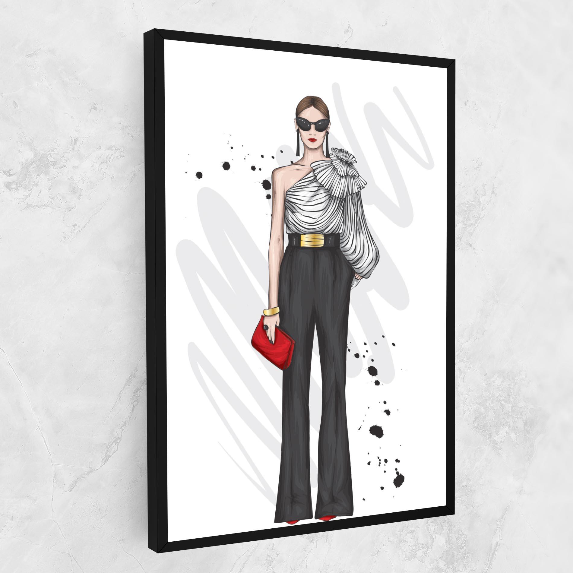 Vászonkép Tall Black Pants mockup 1