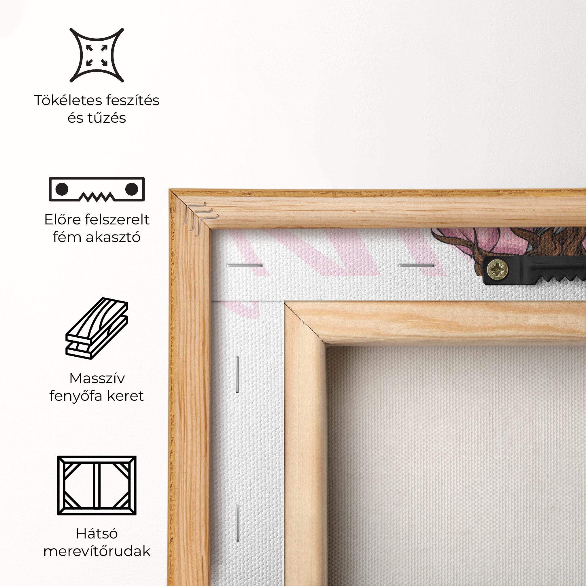 Vászonkép Pink Coat Woman mockup 5