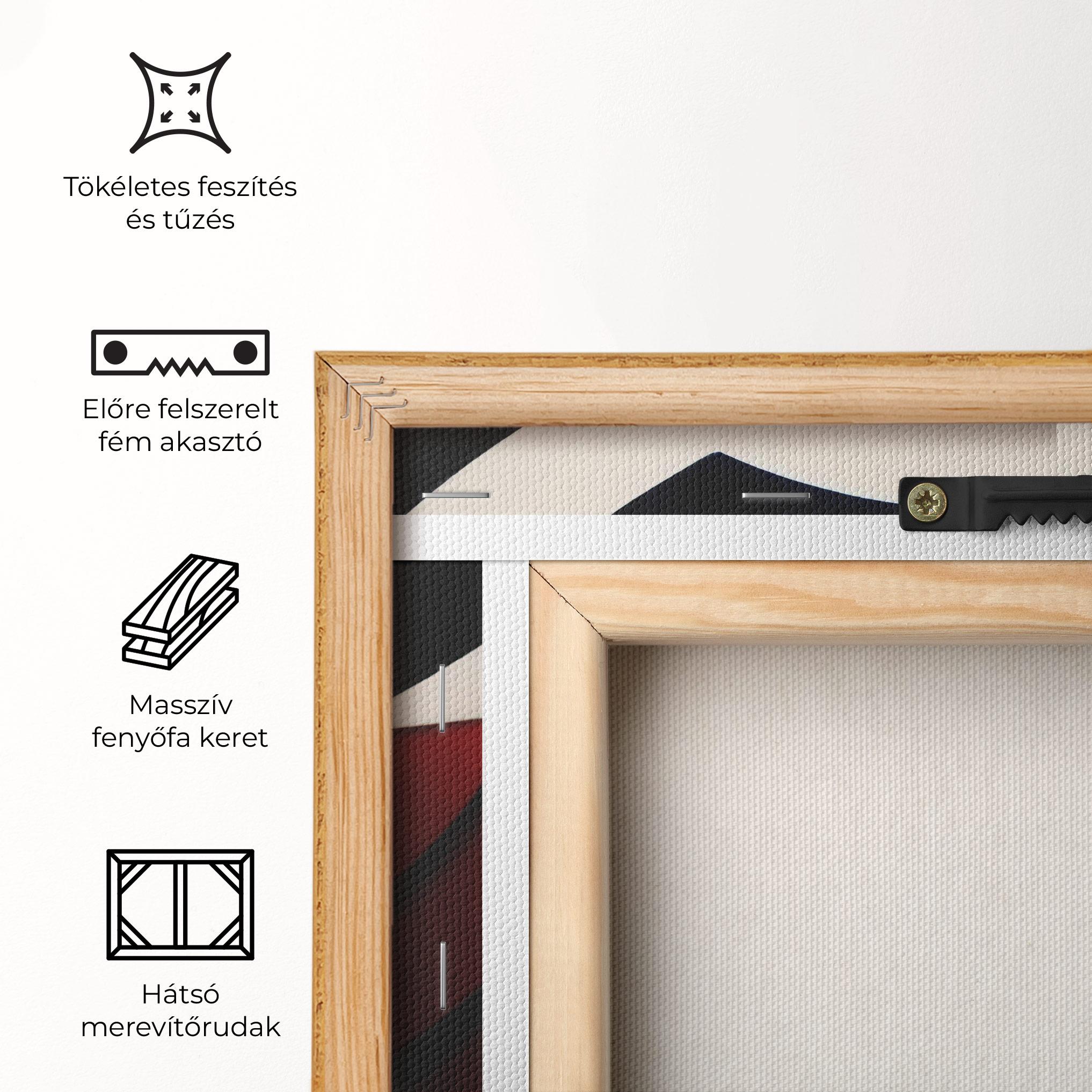 Vászonkép Red Black Woman Art mockup 5