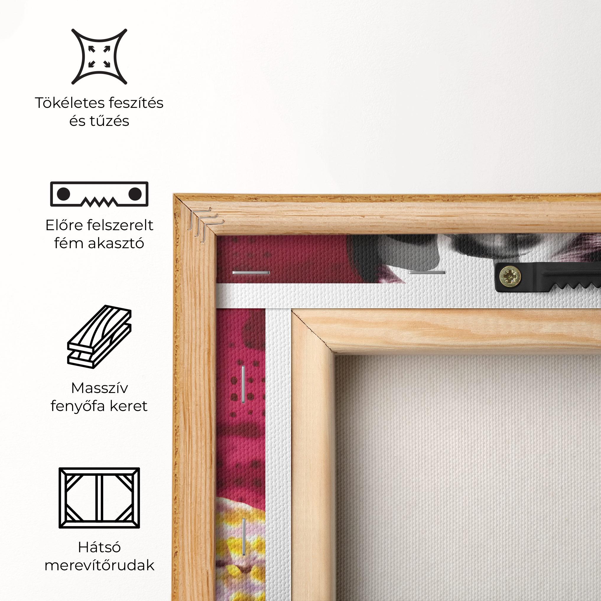 Vászonkép Yellow Dress On Pink mockup 5