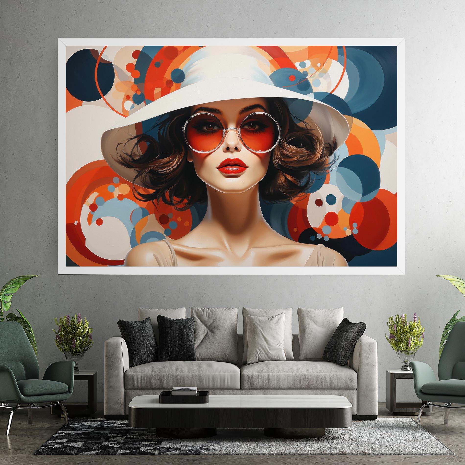 Vászonkép Big Glasses Woman mockup 7