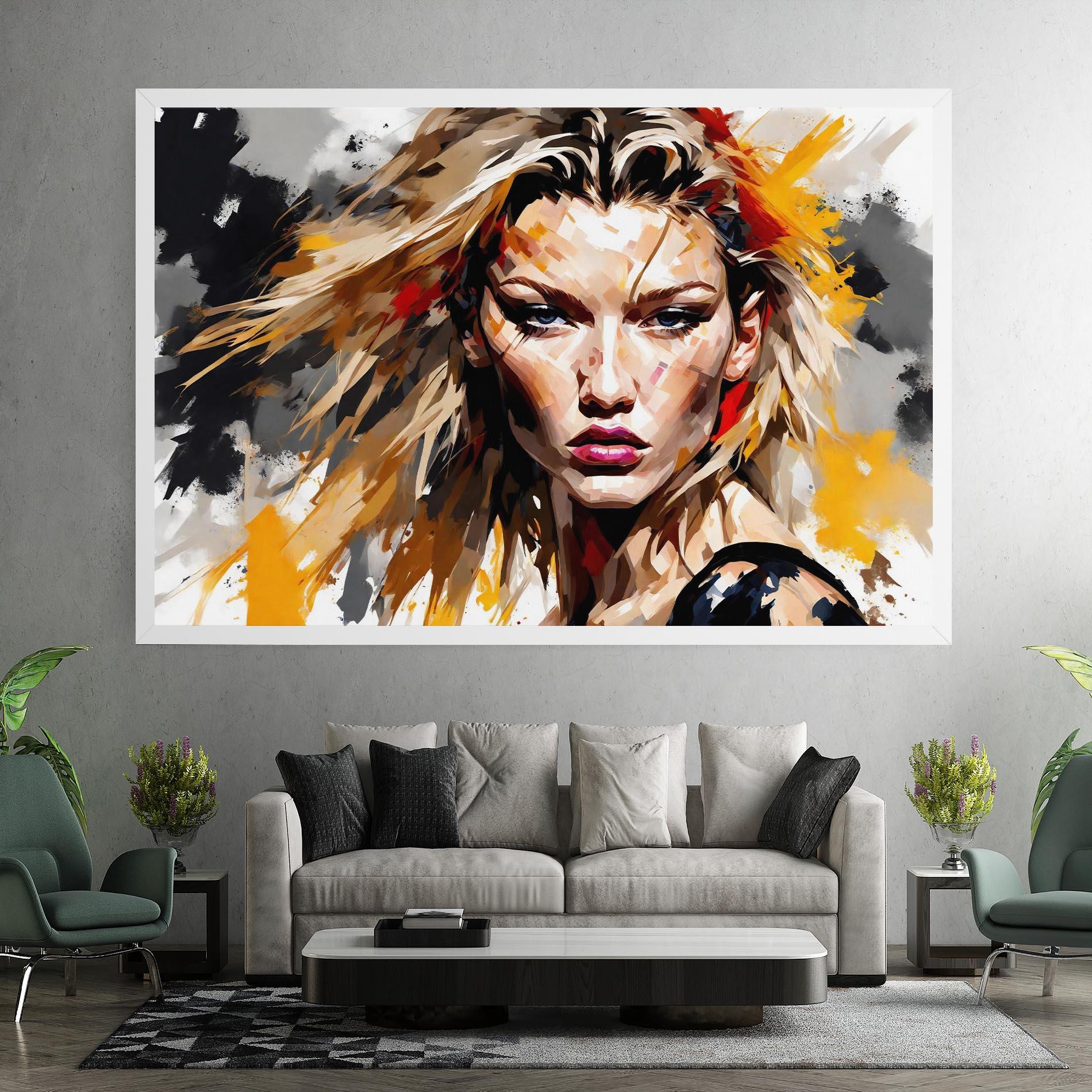 Vászonkép Blond Hair Splash mockup 7
