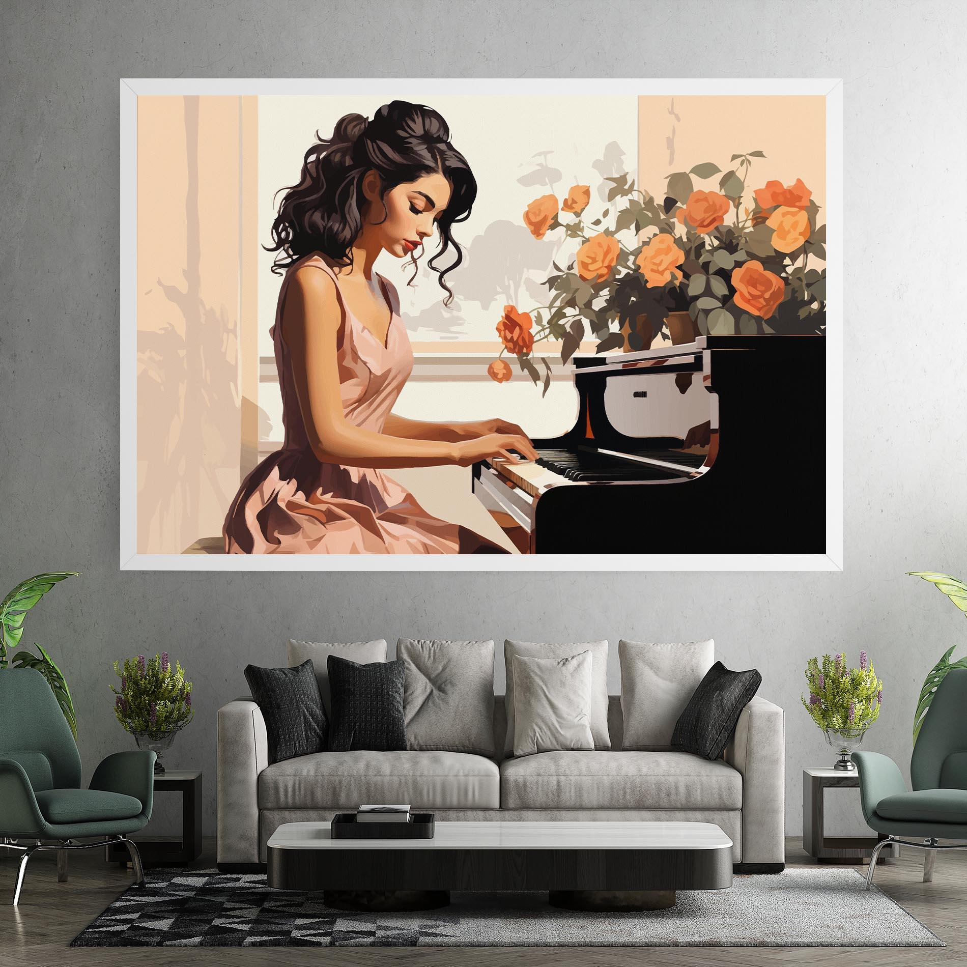 Vászonkép Singer Painting mockup 7
