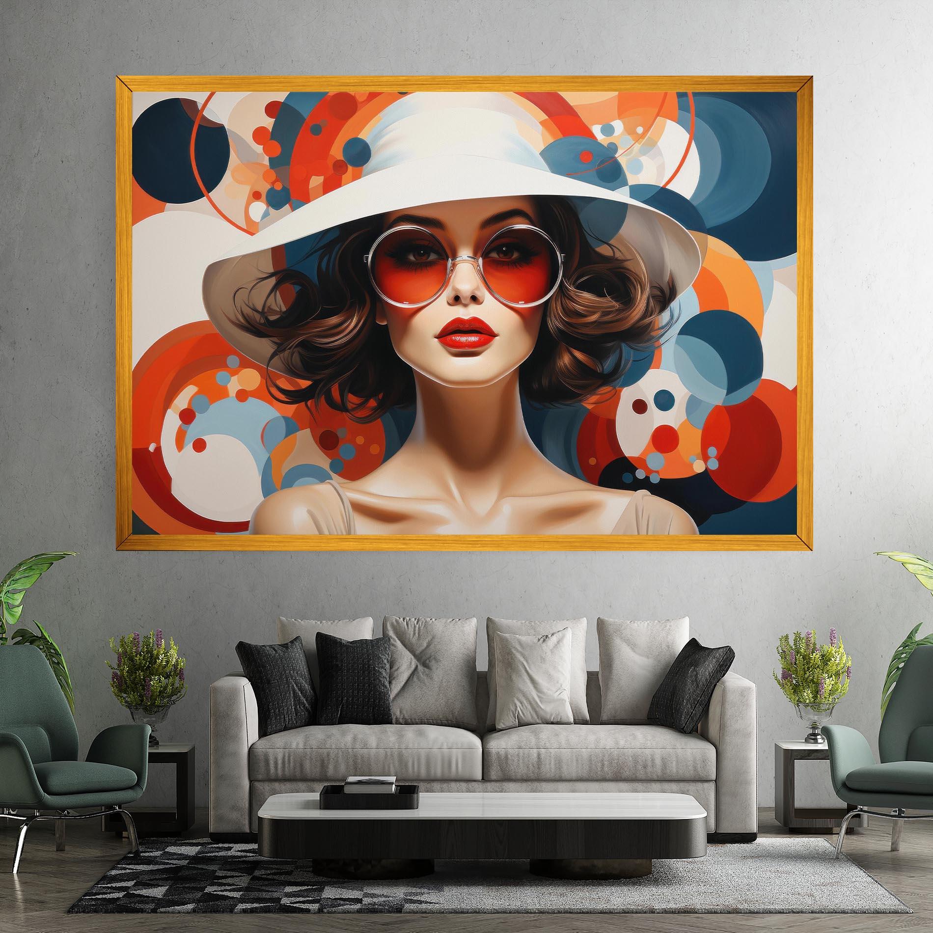 Vászonkép Big Glasses Woman mockup 7