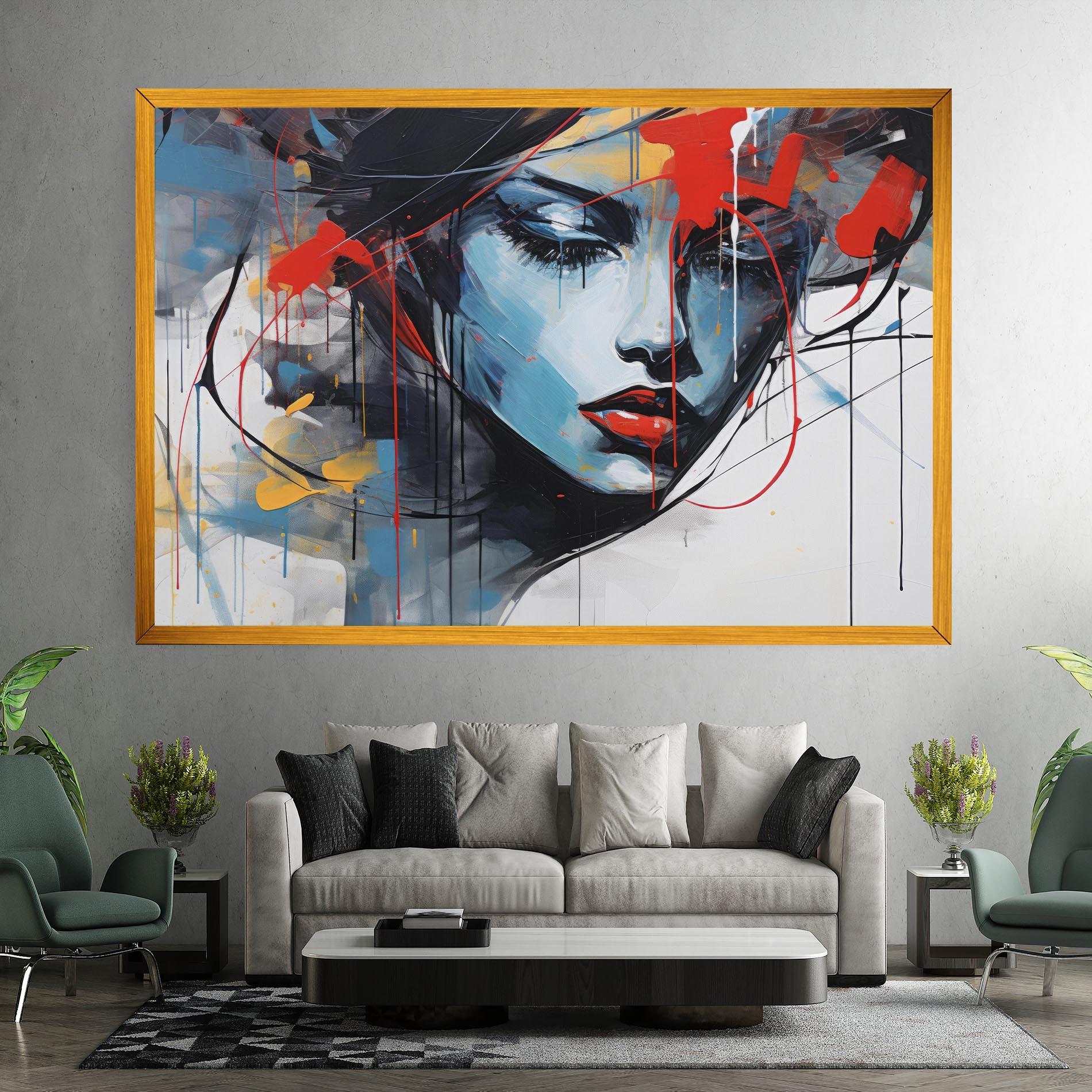 Vászonkép Edgy Woman mockup 7