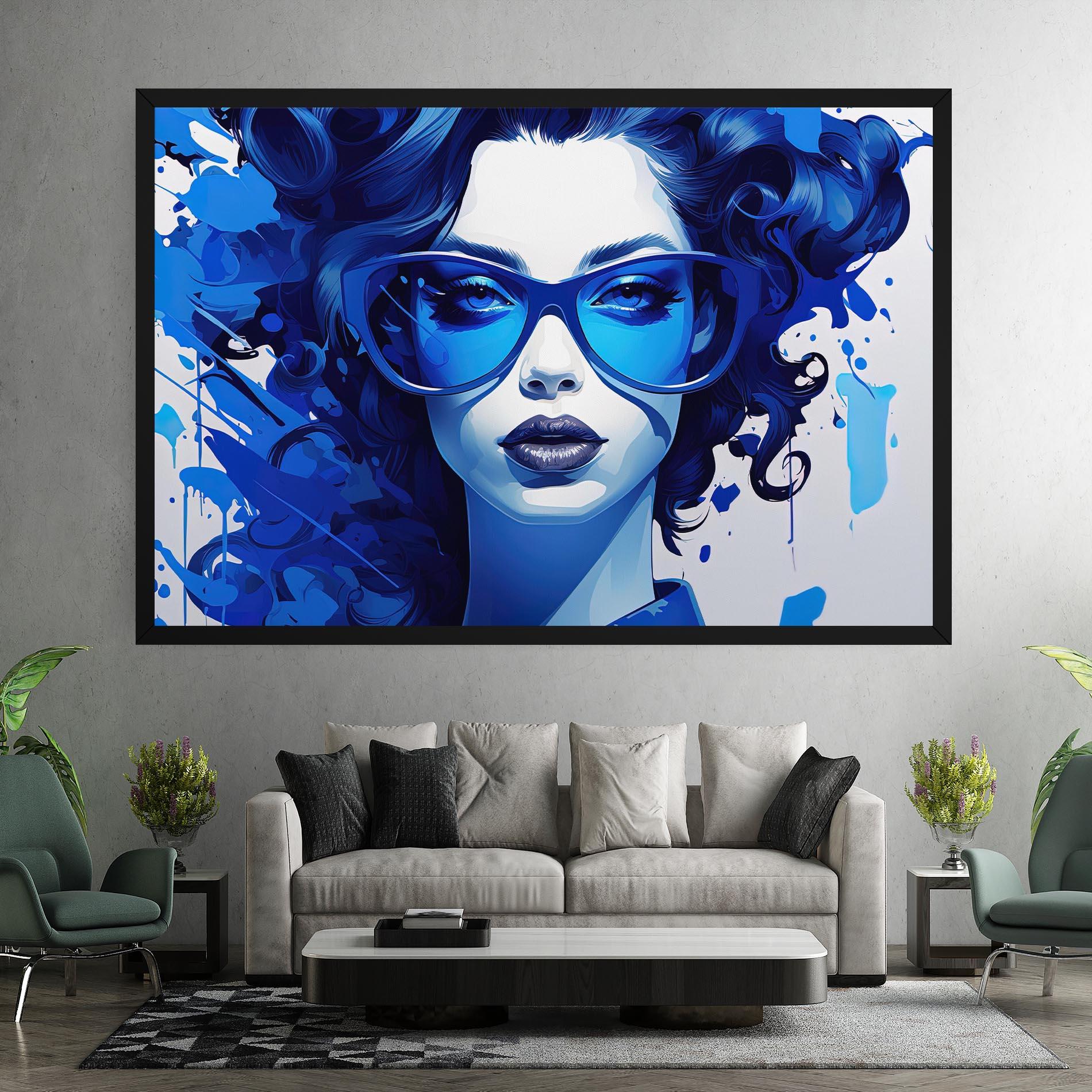 Vászonkép Big Blue Glasses mockup 7
