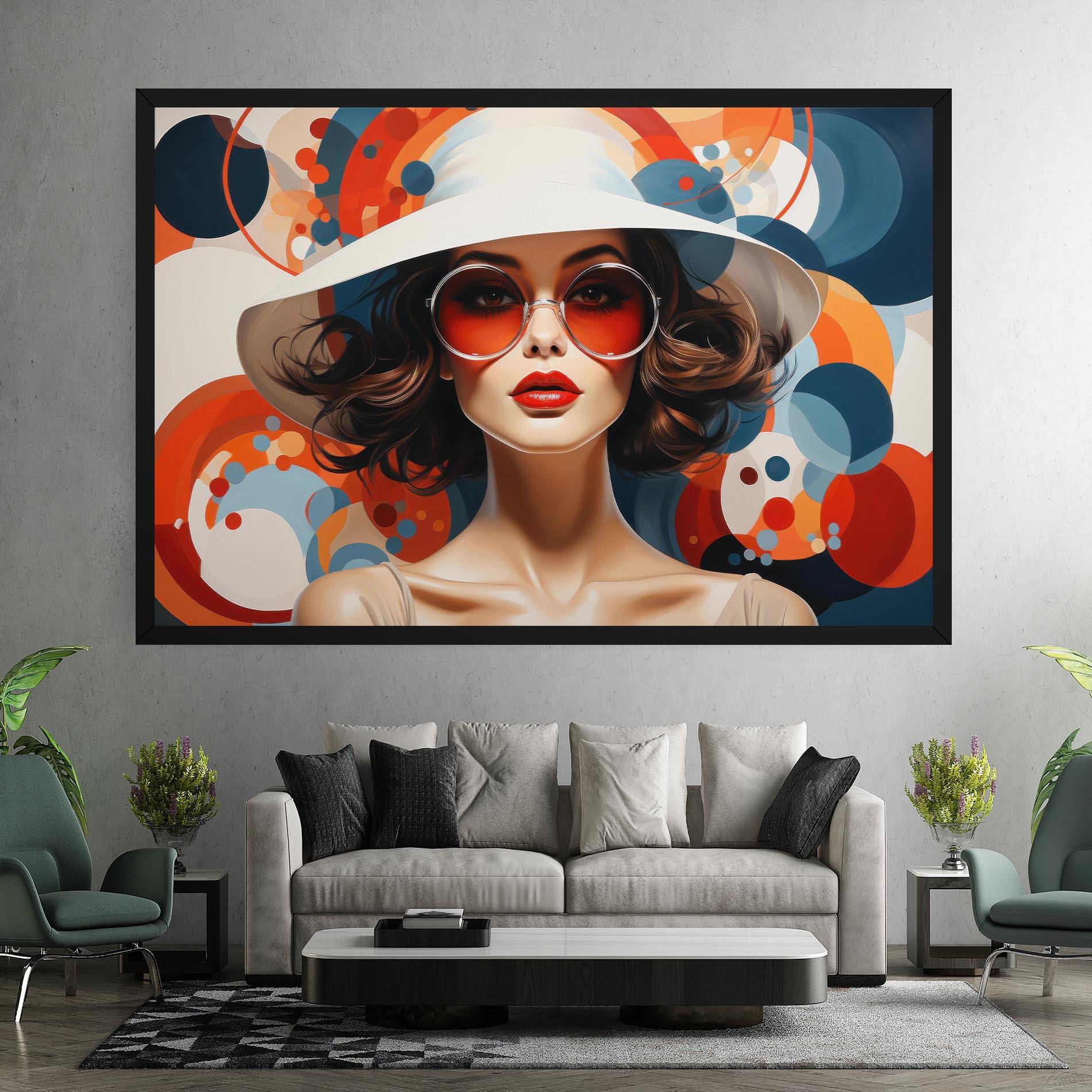 Vászonkép Big Glasses Woman mockup 7