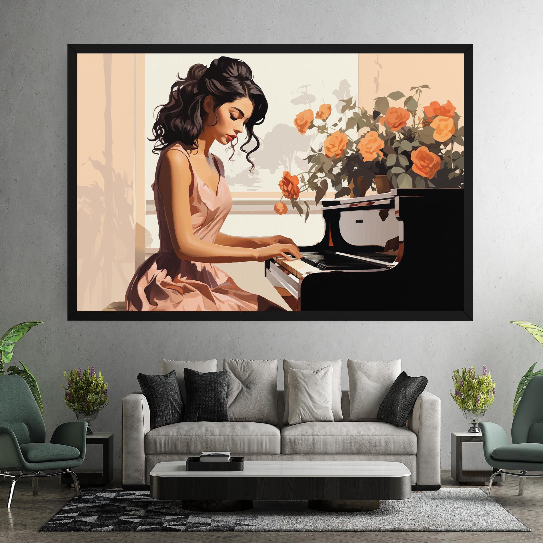 Vászonkép Singer Painting mockup 7